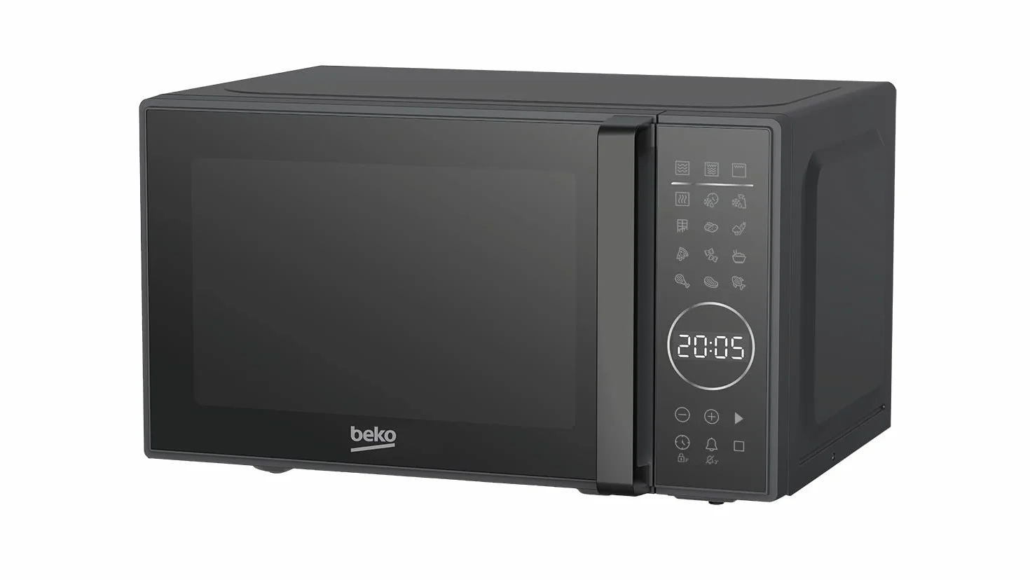 Beko - MGC20130BB - Kuchenka mikrofalowa z grillem 20 litrów, 1000 W, Cyfrowy zegar, Wolnostojący, 10 Poziomów Mocy - Czarny