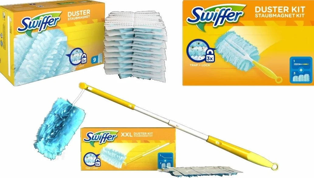 Zestaw Swiffer miotełka do kurzu XXL z teleskopowym uchwytem + 1 uchwyt + 14 ściereczek