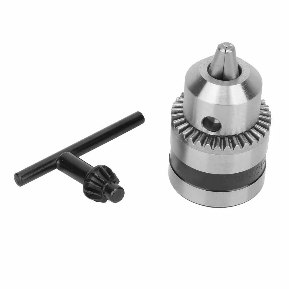 1 szt. 1,5-10 MM B12 Premium uchwyt wiertarski ze stali nierdzewnej z adapterem uchwytu na klucz do wiertarki