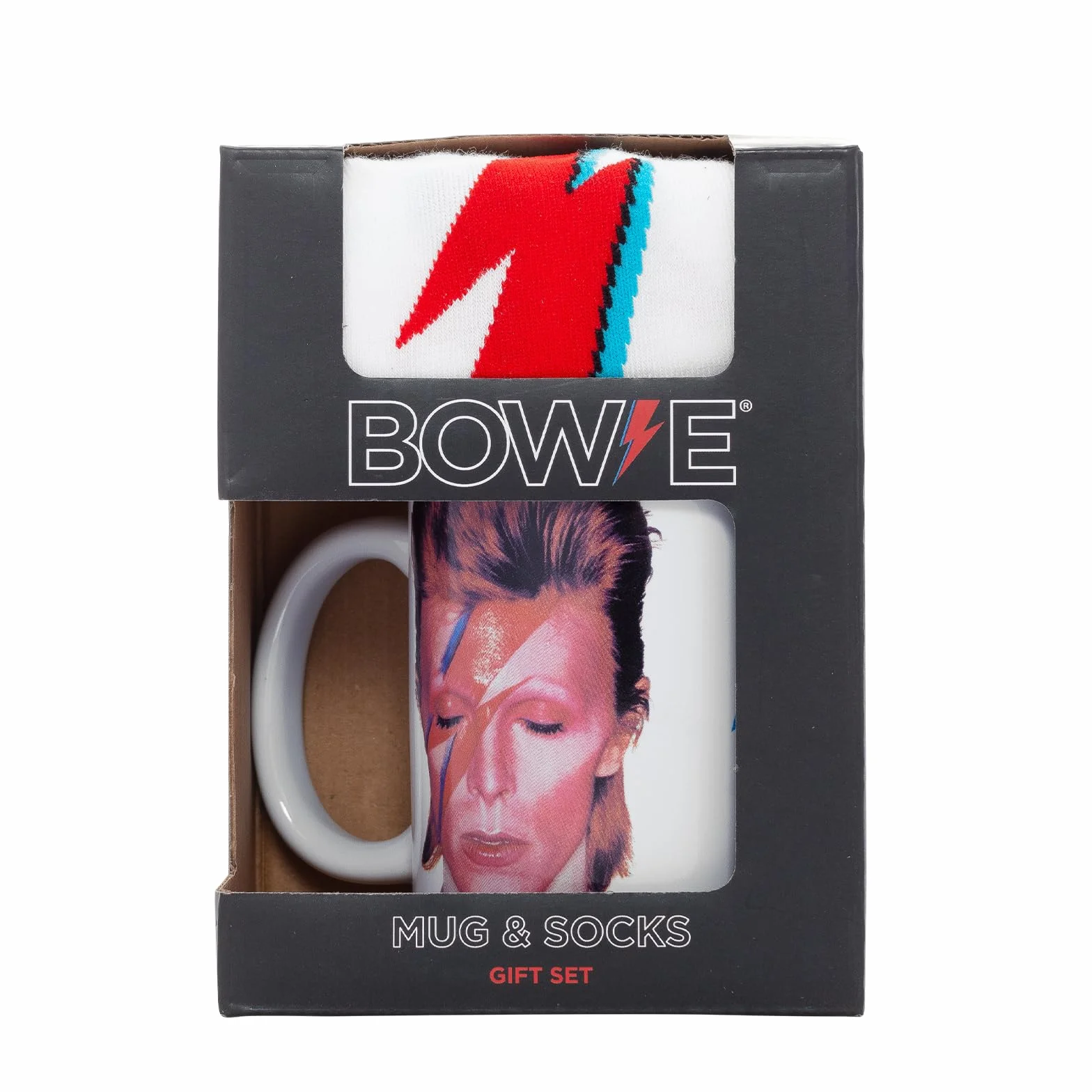 PYRAMID GP86983 DAVID BOWIE (ALADDIN SANE) ZESTAW KUBEK I SKARPETKI kolekcjonerski, wielokolorowy