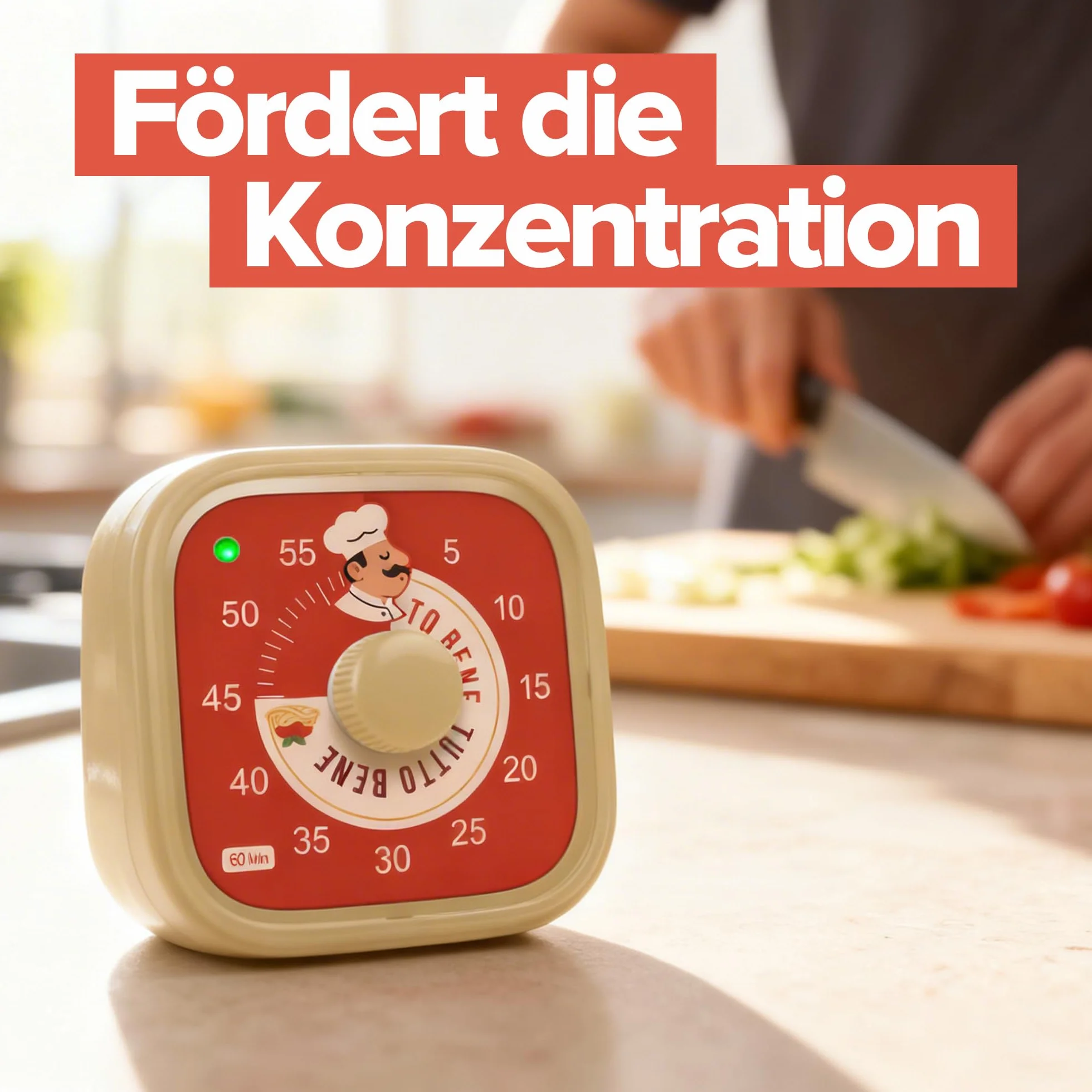 Wizualny timer dla dzieci i dorosłych – 60 min odliczanie z alarmem – zarządzanie czasem dla koncentracji i produktywności – idealny do kuchni, szkoły, nauki, pracy – odpowiedni dla autyzmu i ADHD