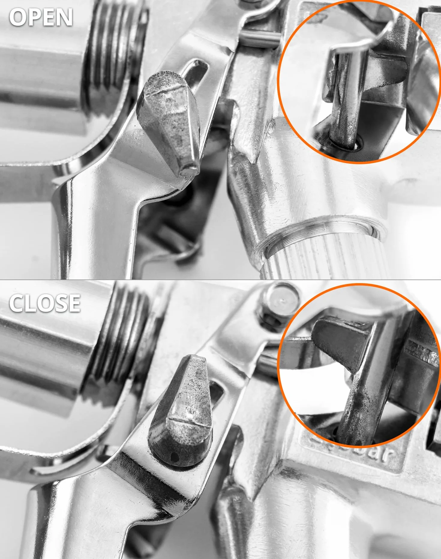 QWORK® Airless pistolet wysokociśnieniowy z gniazdem dyszy i dyszą 517 do systemu natryskiwania farby, 3600 PSI / 250 BAR