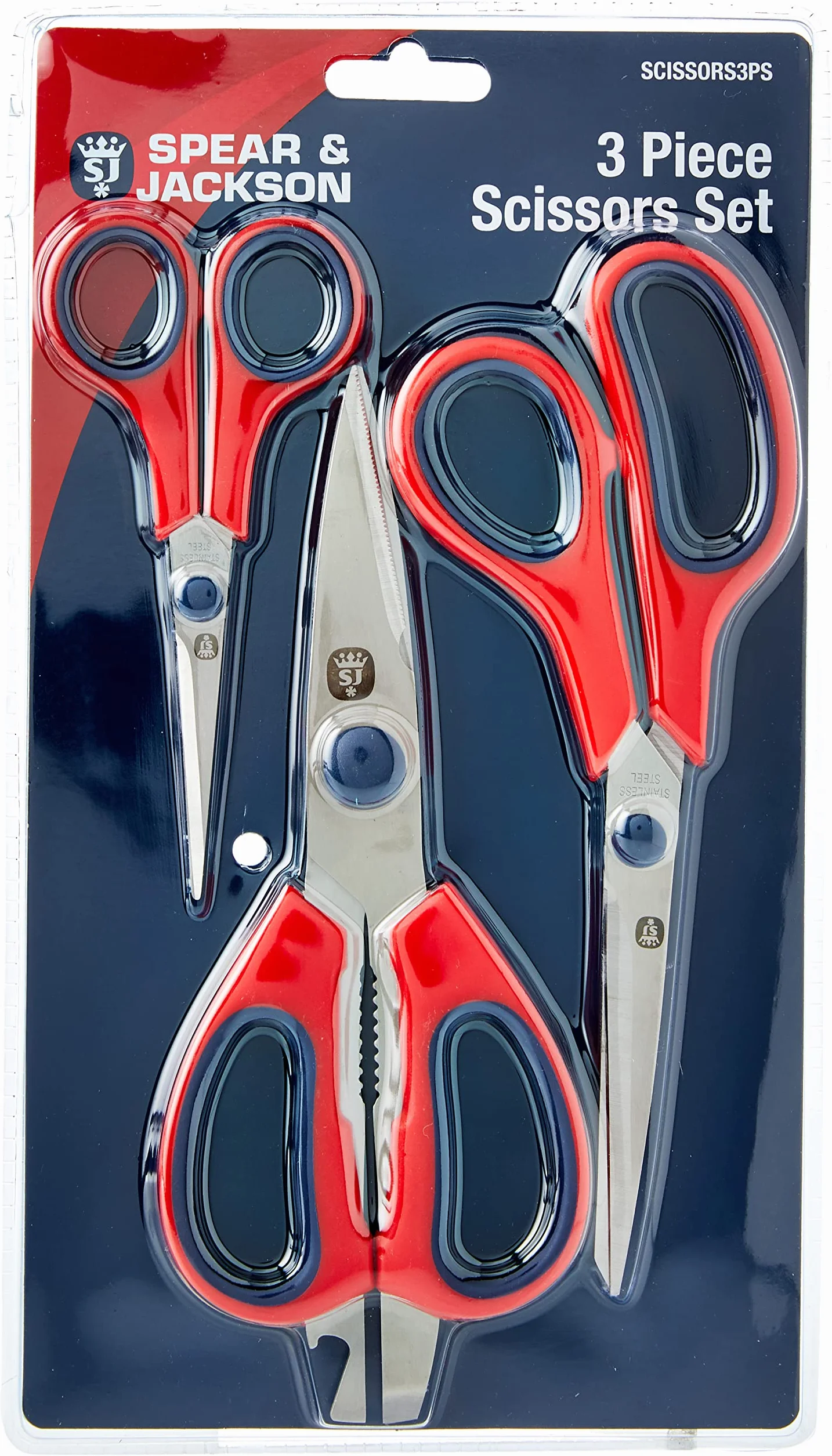 Spear & Jackson SCISSORS3PS Zestaw nożyczek, 3 sztuki