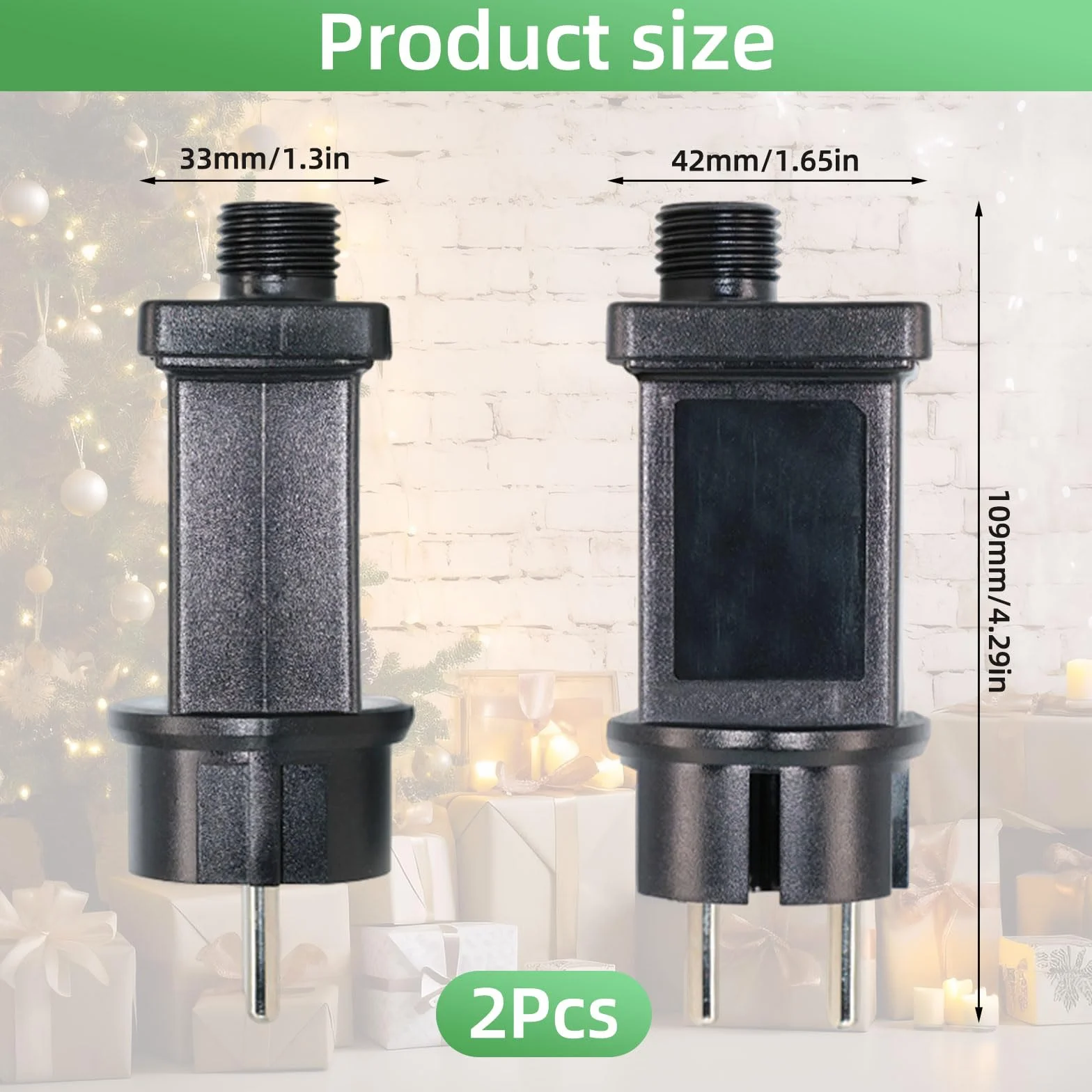 Łańcuch świetlny 4,5 V, zasilacz sieciowy, adapter IP44, transformator LED, transformator bożonarodzeniowy, 1 A, 4,5 W, do oświetlenia bożonarodzeniowego, sopli lodu, łańcucha świetlnego (2 szt.)
