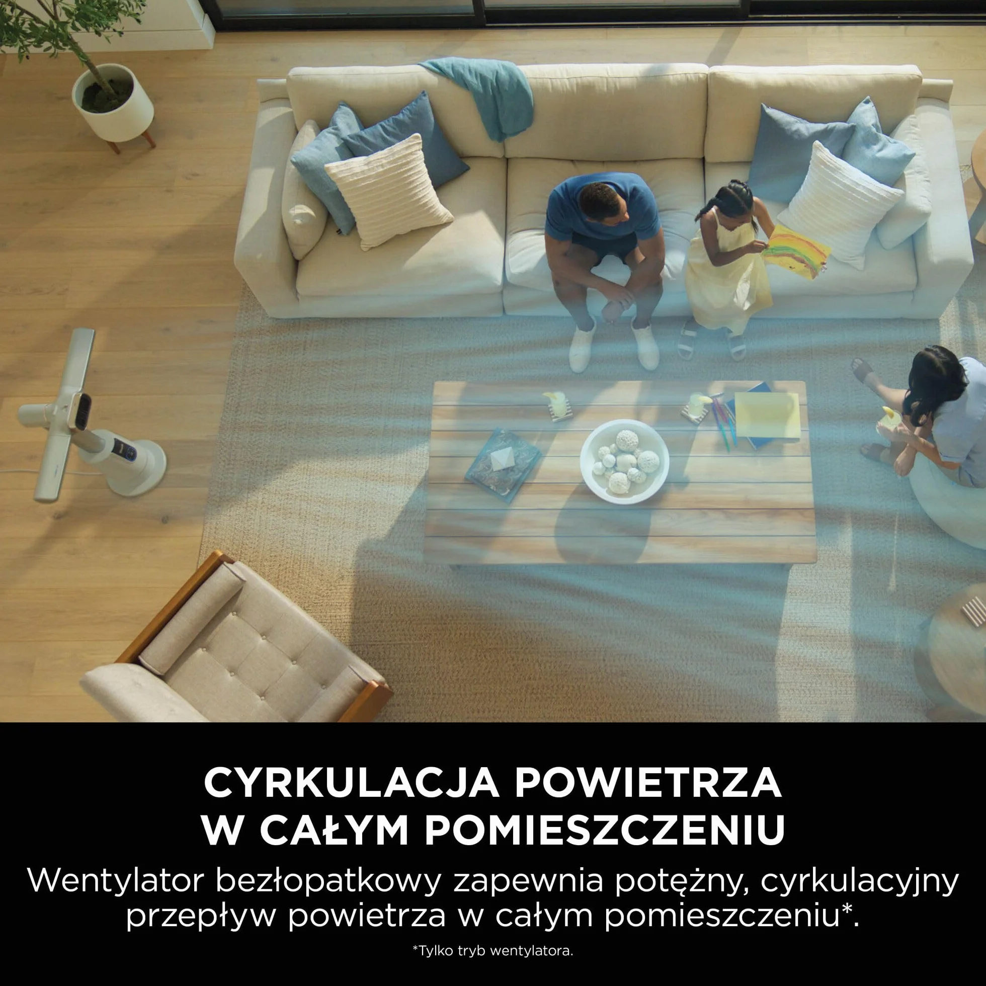 Shark TurboBlade Cool + termowentylator, podwójny wentylator i nagrzewnica, z pilotem zdalnego sterowania, perłowy, TH200EUWH