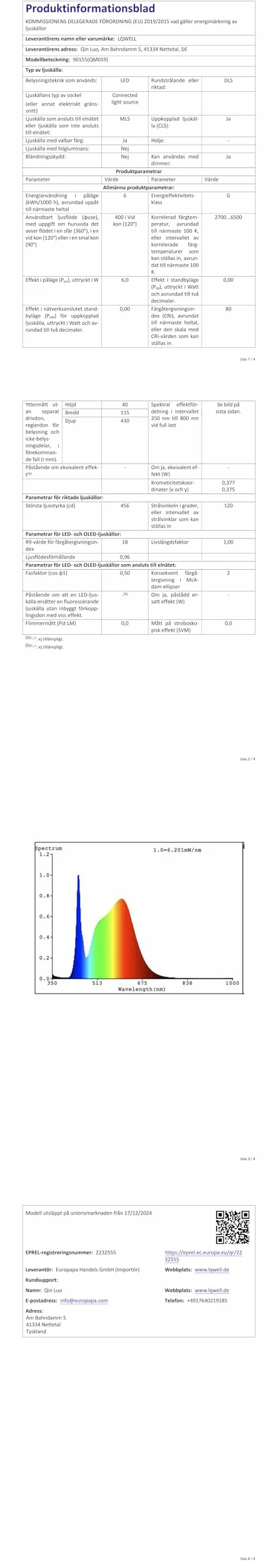 LQWELL® Lampa biurkowa LED o zmiennej intensywności, 5 kolorów, 10 poziomów jasności, przyjazna dla oczu lampka nocna, ładowanie USB, sterowanie dotykowe i funkcja pamięci biurowej