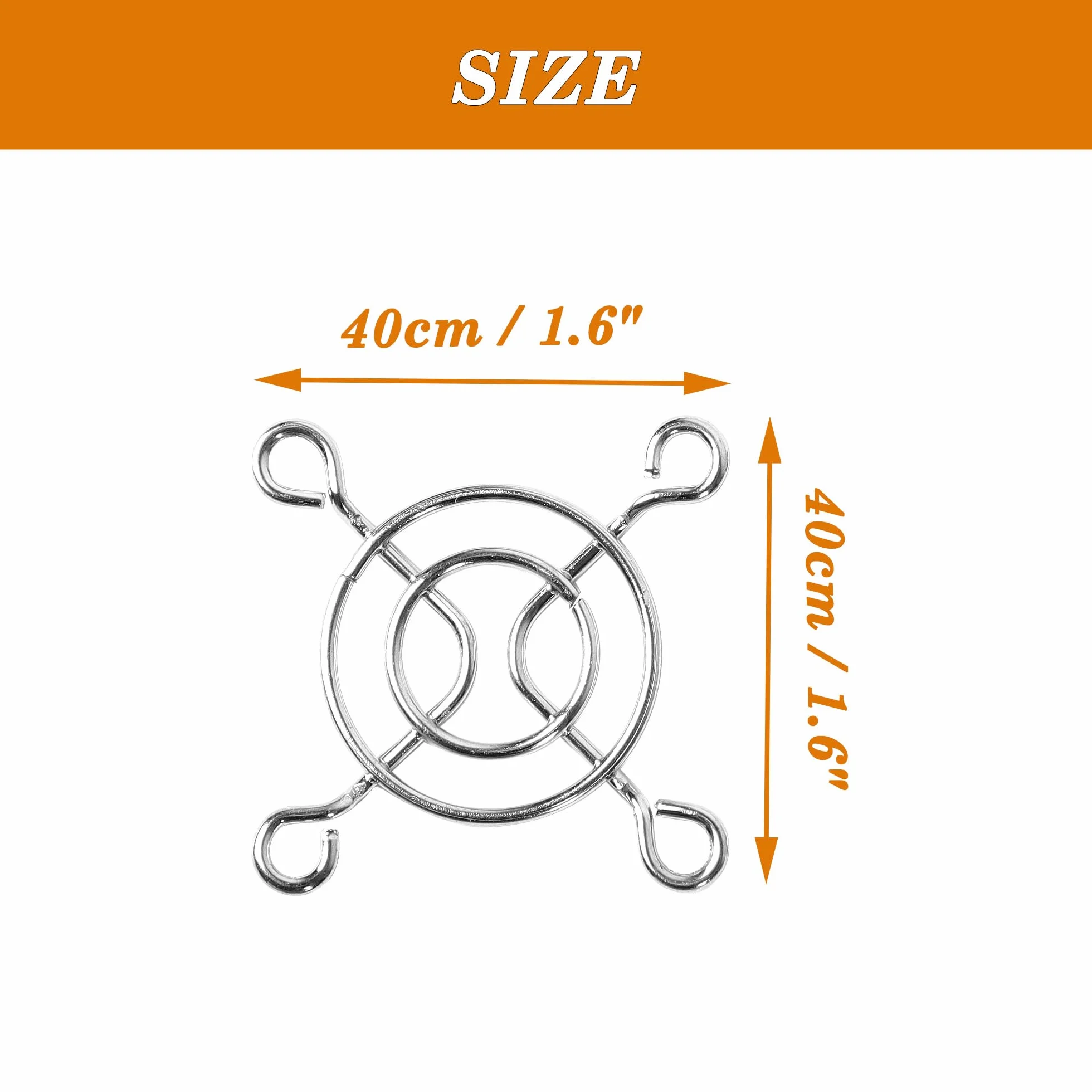 Sourcingmap 10 szt. metalowy ochraniacz na palec wentylatora DC 40 mm do komputera