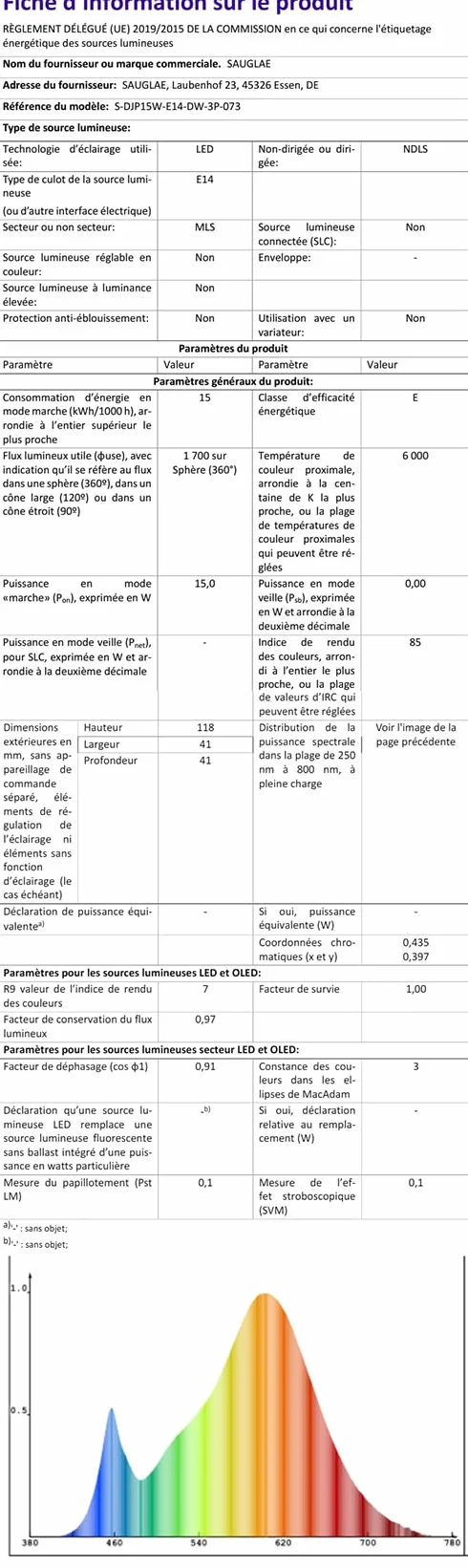 Żarówka LED, 15 W, odpowiednik żarówki 120 W, zimna biel (6000 K), 1700 lm, gwint Edisona: E14 (mały gwint), 3 sztuki