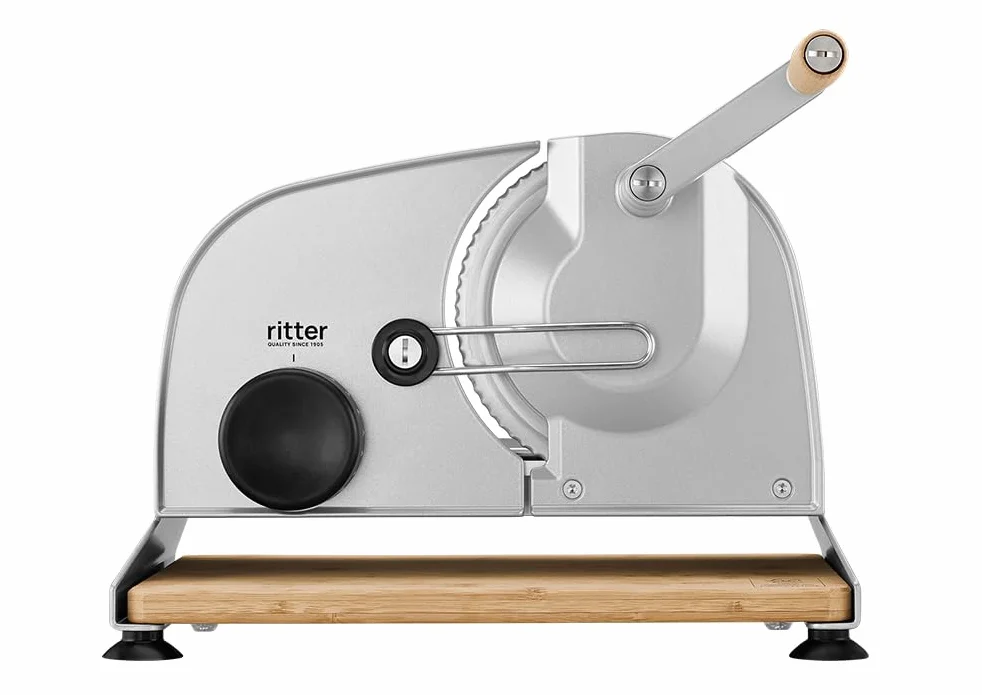 ritter amano 5 ręczna krajalnica do chleba, wędlin i sera, całość z metalu, Made in Germany