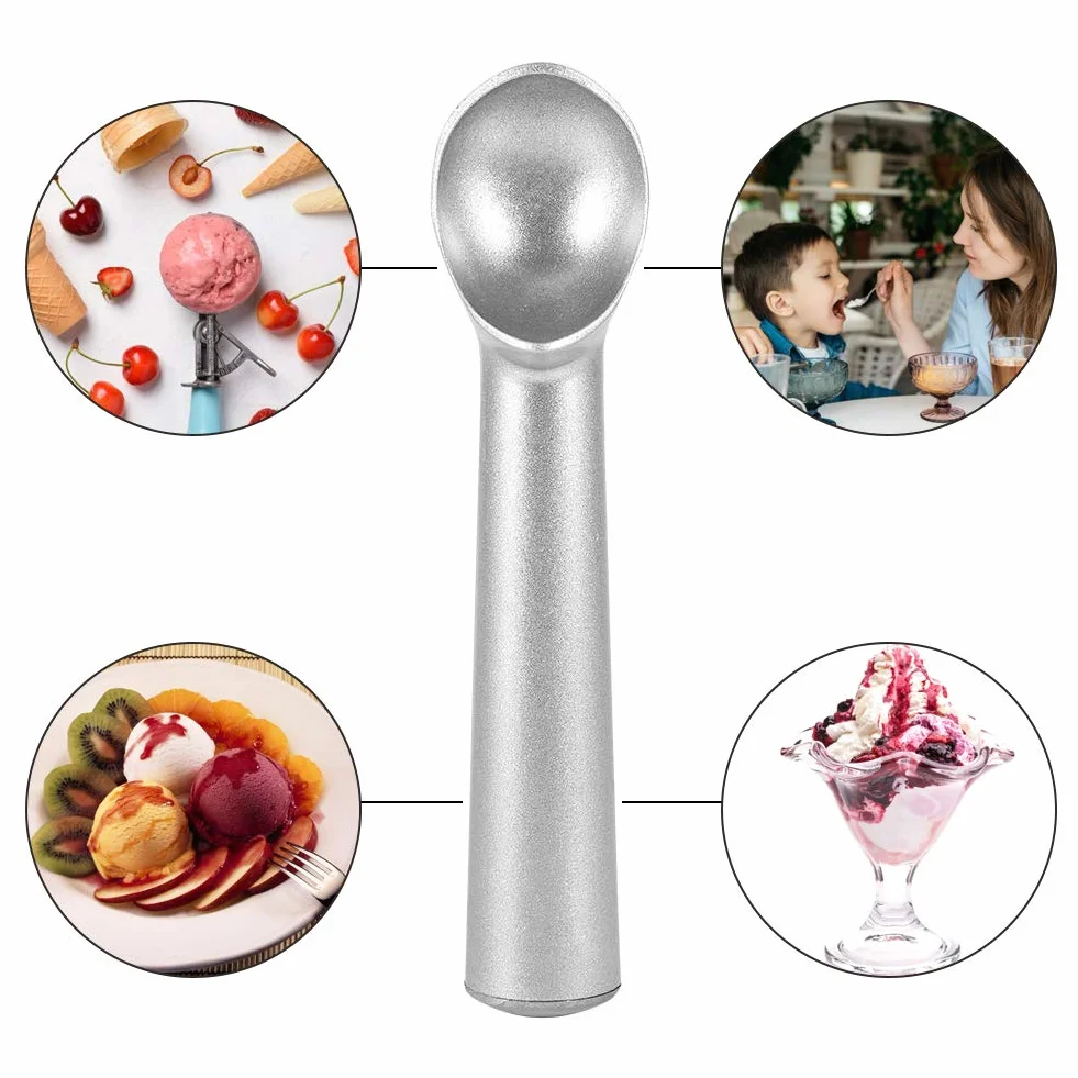Stainless Steel Ice Cream Scoop Ergonomic Mini Metal Ice Cream Scoop Cookie Dough and Frozen Yoghurt