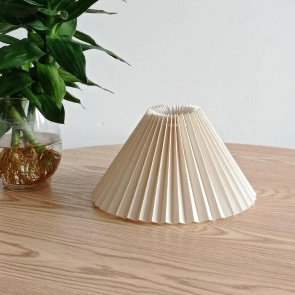 Nowoczesny abażur abażur w kształcie wachlarza osłona świetlna pyłoszczelny beżowy_28 cm