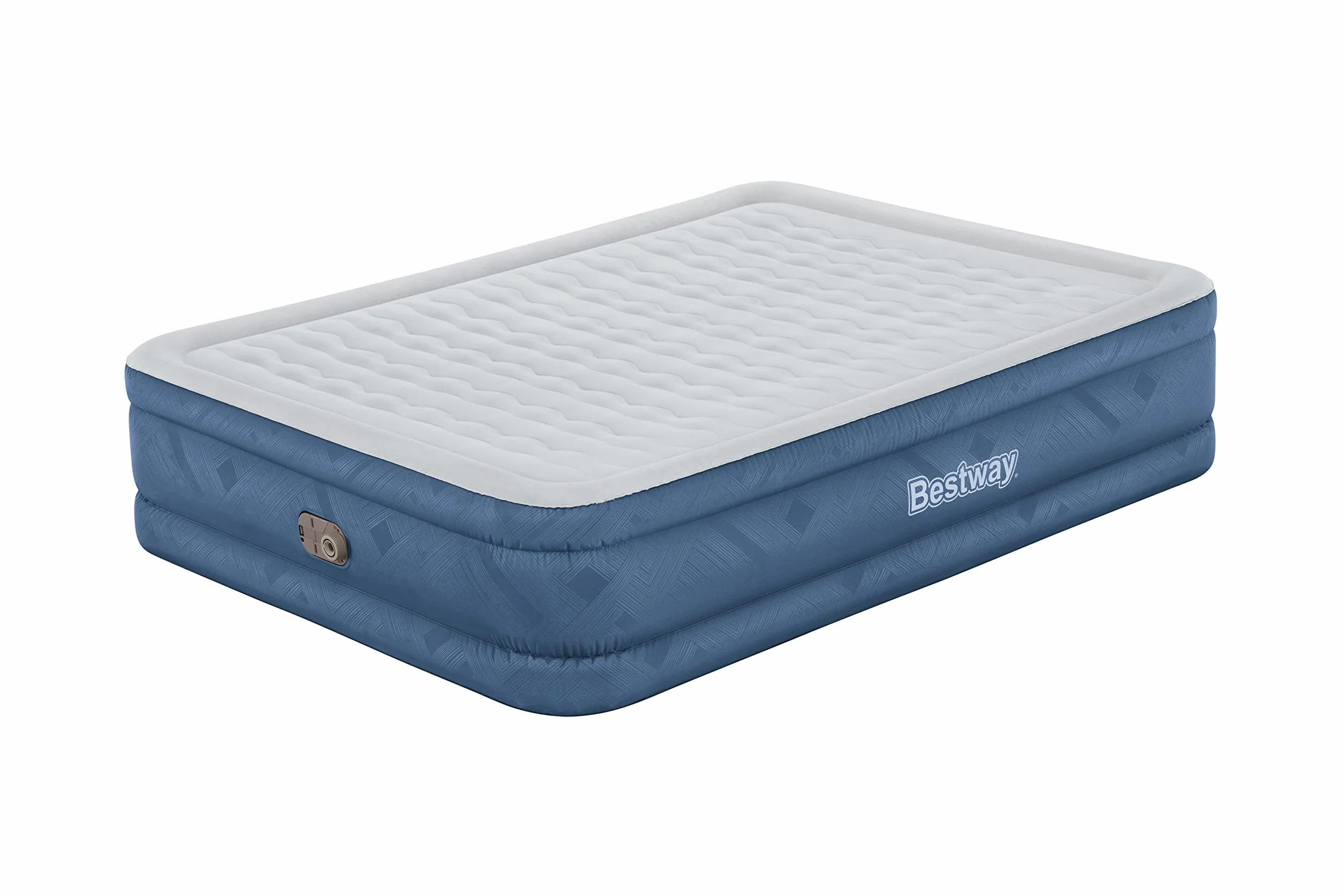 Bestway Fortech materac dmuchany Snugable Top z wbudowaną pompą elektryczną Double XL/Mid 203 x 152 x 46 cm