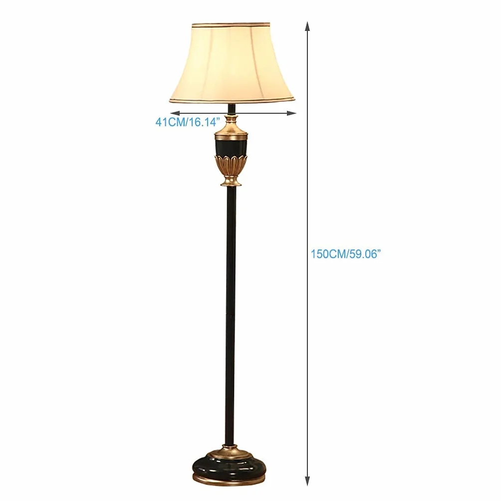 Żywiczna lampa podłogowa, lampa stojąca w stylu europejskim do salonu Study Hotel Villa Lampy dekoracyjne 16,14 "× 59,06" needed