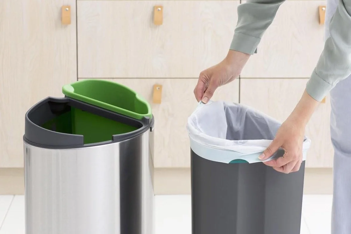 Brabantia Kosz Touch Bin do segregacji, 10 + 23L, Stal Matowa/F.P.P