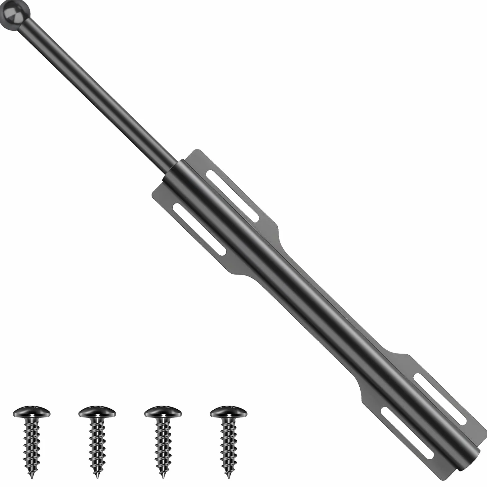 Regulowany wysuwany drążek na ubrania 29,7–54,4 cm czarny