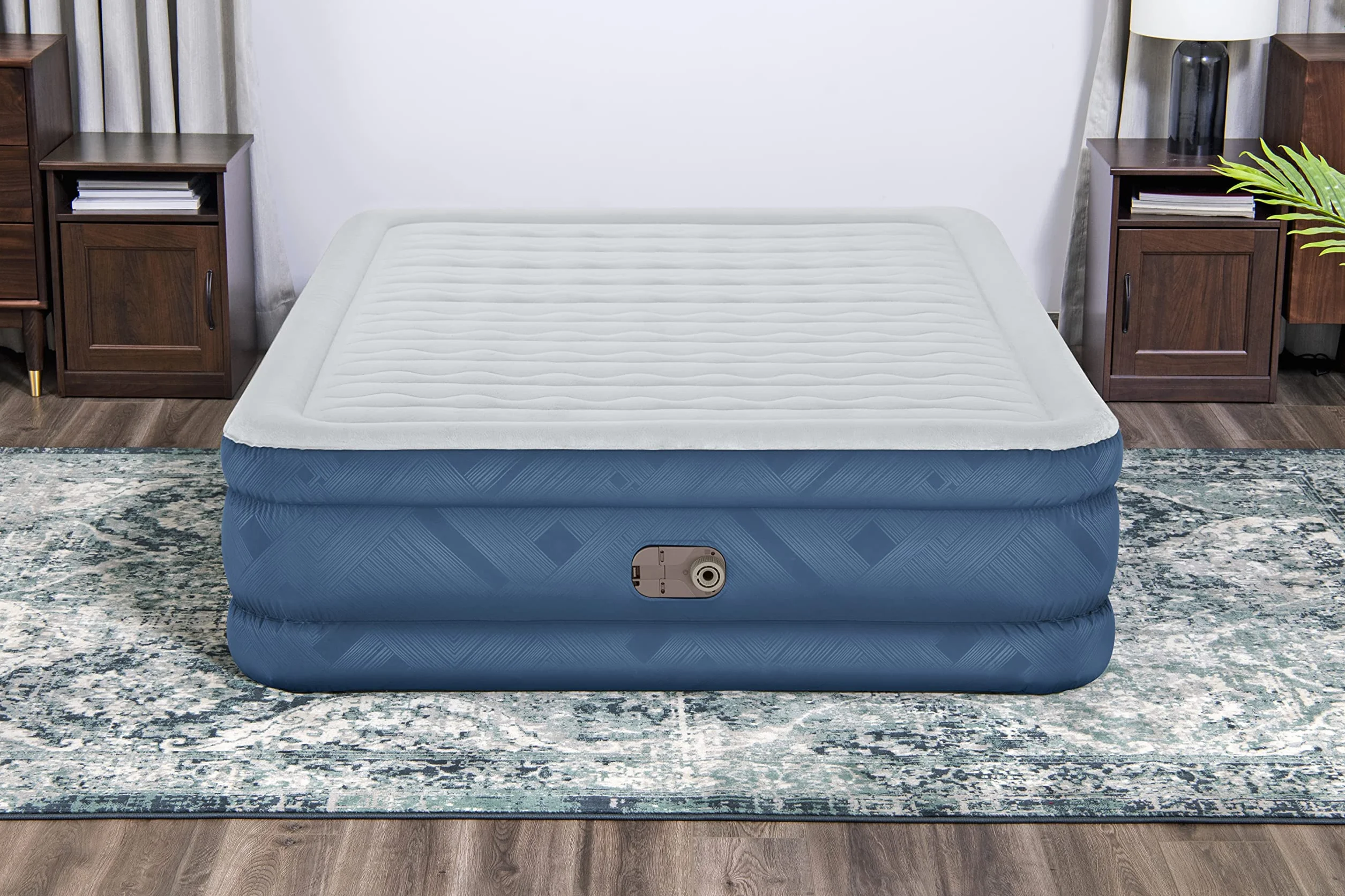 Bestway Fortech materac dmuchany Snugable Top z wbudowaną pompą elektryczną Double XL/Mid 203 x 152 x 46 cm
