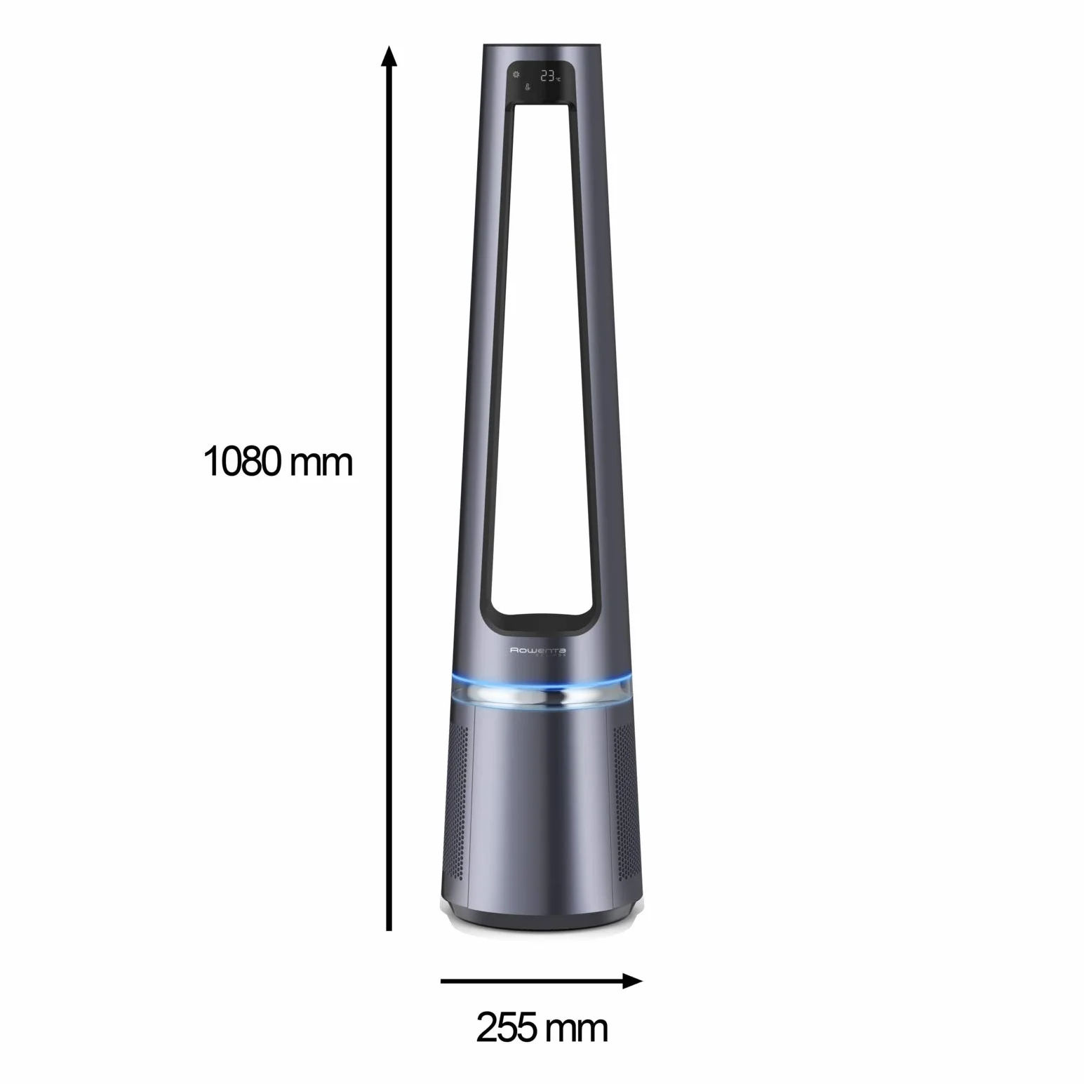 Rowenta Eclipse 2 w 1 Wentylator oczyszczający, wentylator i filtr powietrza, drobne cząstki, 32 dB (A), mocny, oscylacja, 12 prędkości, timer, opóźniony start QU5030F0