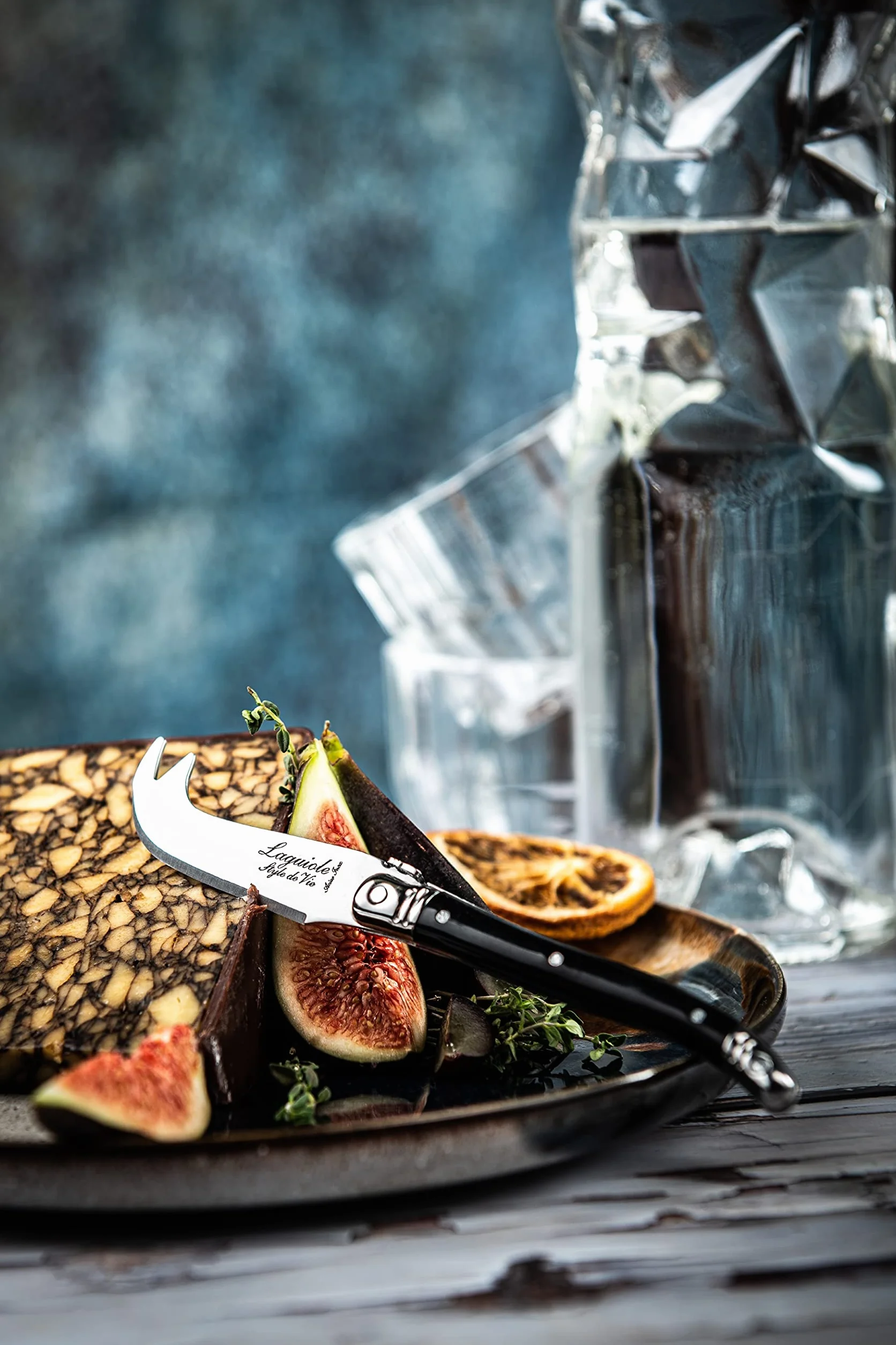Laguiole Style de Vie Zestaw noży do sera Premium Line, 3-częściowy, czarny