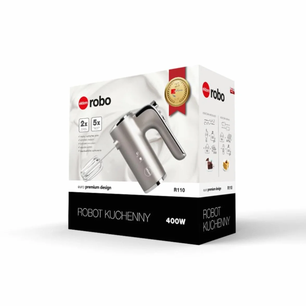 Robot kuchenny ELDOM R110, Acero INOX, 400W, Produkt jubileuszowy - wysoka jakość w świetnej cenie