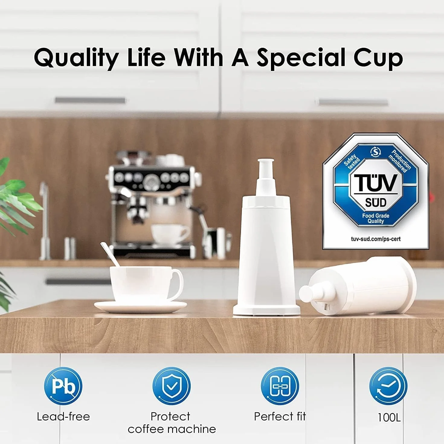 Waterdrop TÜV SÜD Wymienny Filtr do Kawy Kompatybilny z Sage Claro BES008 do SES810/SES875/SES880/SES920/SES980/SES990 (4)