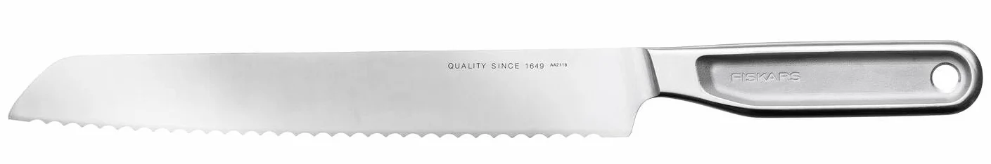 Fiskars Nóż do chleba All Steel, długość całkowita: 34,8 cm, japońska twarda stal Aichi, 1062883