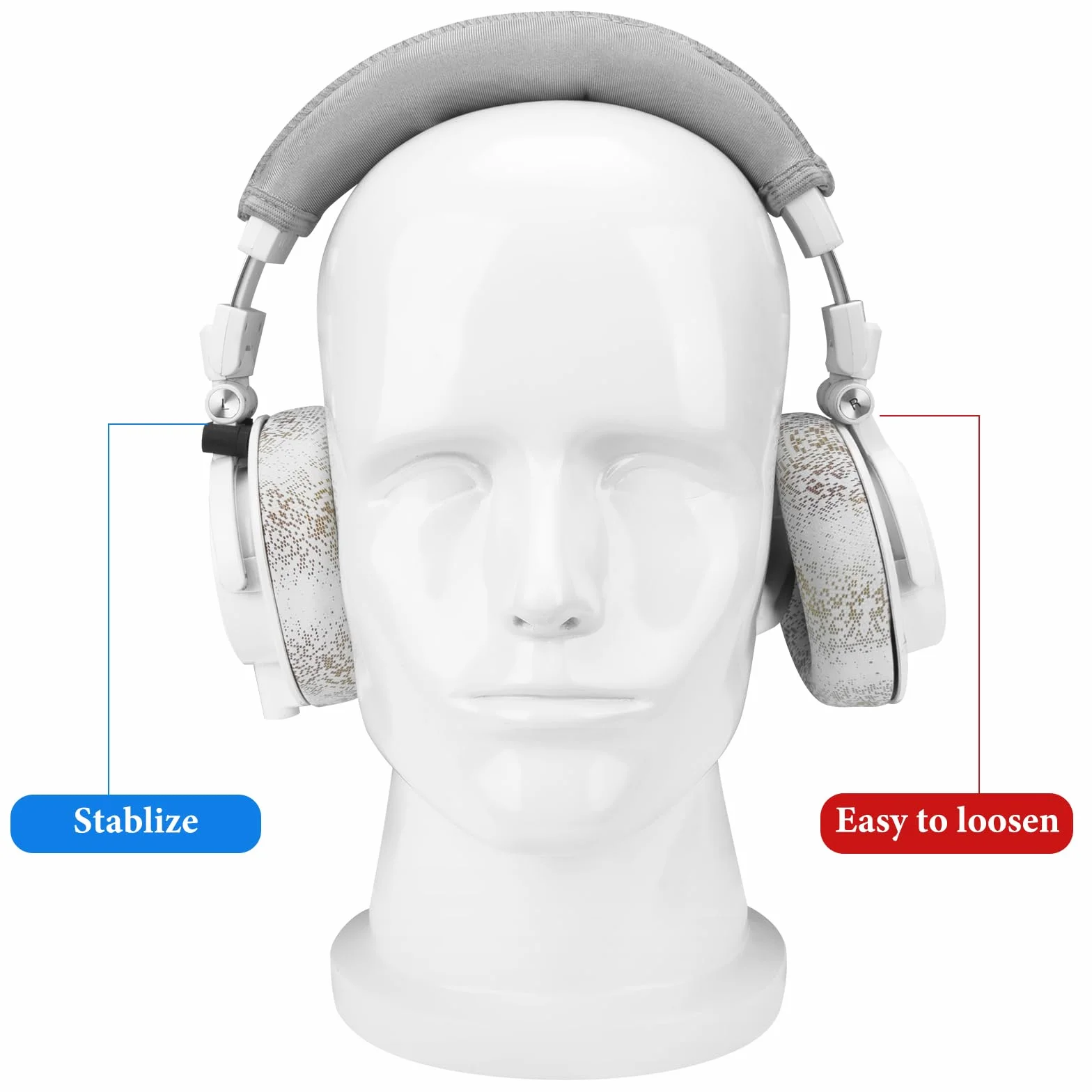 Geekria 1 para metalowych opasek na głowę do mocowania zawiasów kompatybilny z Audio-Technica ATH-M50x, M50xBT, M50xGM, M50xBB, M50xPB, M50xWH zamienniki słuchawek, części naprawcze zestawu