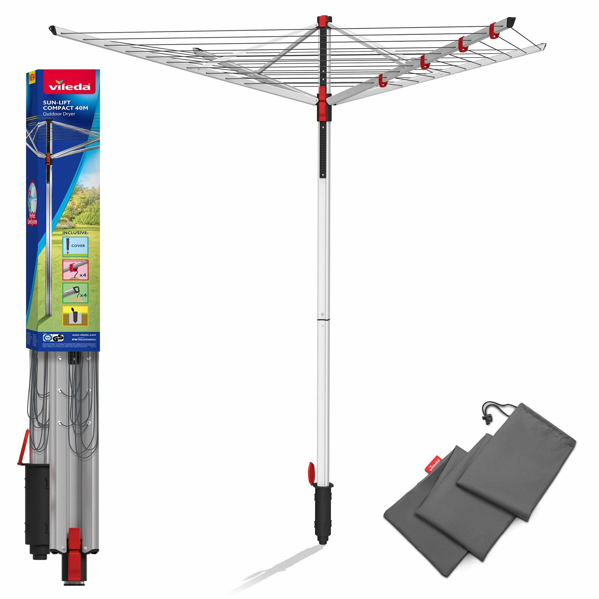 Vileda Suszarka ogrodowa na pranie Sun Lift Compact 40