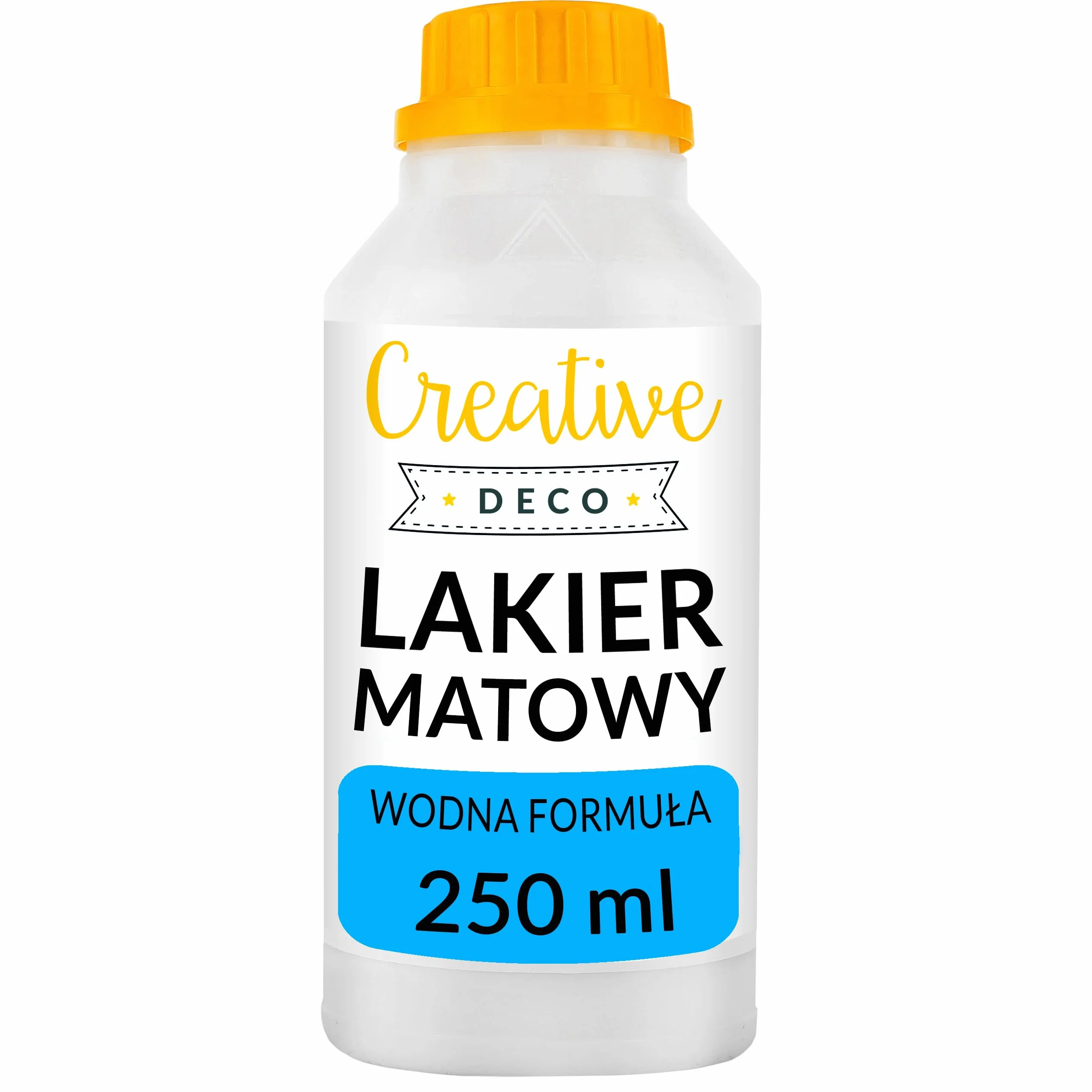 Creative Deco Lakier Akrylowy Matowy | 250 ml | Profesjonalne Wykończenie Powierzchni na Bazie Wody | Permanentny Bezbarwny | Zastosowanie Wewnątrz i na Zewnątrz | Idealny do Decoupage, DIY