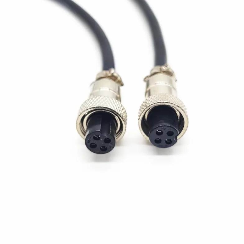 GX12 4-pinowy kabel podwójna głowica żeńska zestaw kordów lotniczych, GX12 4-pinowy panel Mount Circular Metal Airport Connector kabel żeński do żeńskiego adaptera kabel (1 m/3,28 ft)