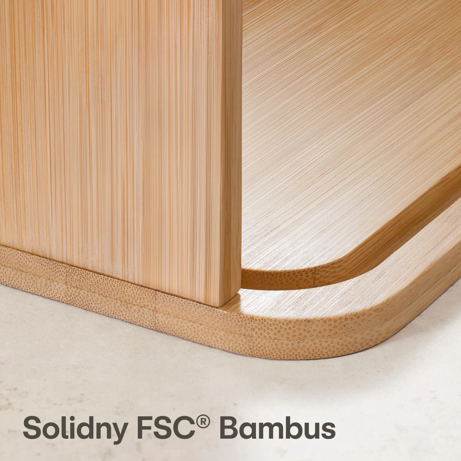 Bambusowy Pojemnik Na Chleb Duży - Fsc® Z Przesuwanymi Drzwiczkami - Przechowywanie Pieczywa 40 x 28cm - Oszczędza Miejsce - Dłużej Zachowuje Świeżość - Czarny