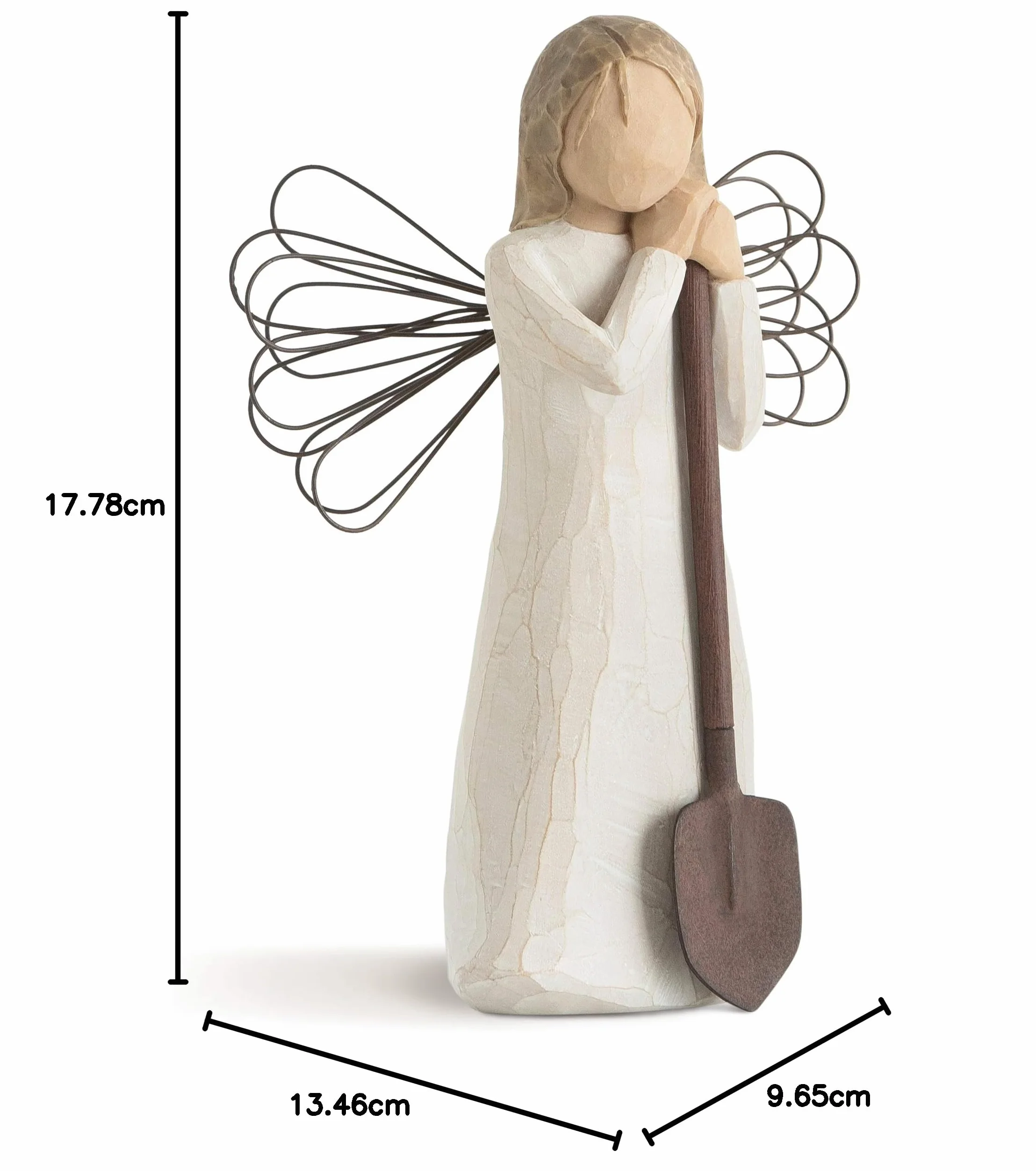 Willow Tree 26103 Figurka anioła ogrodu naturalna 18 x 14 cm