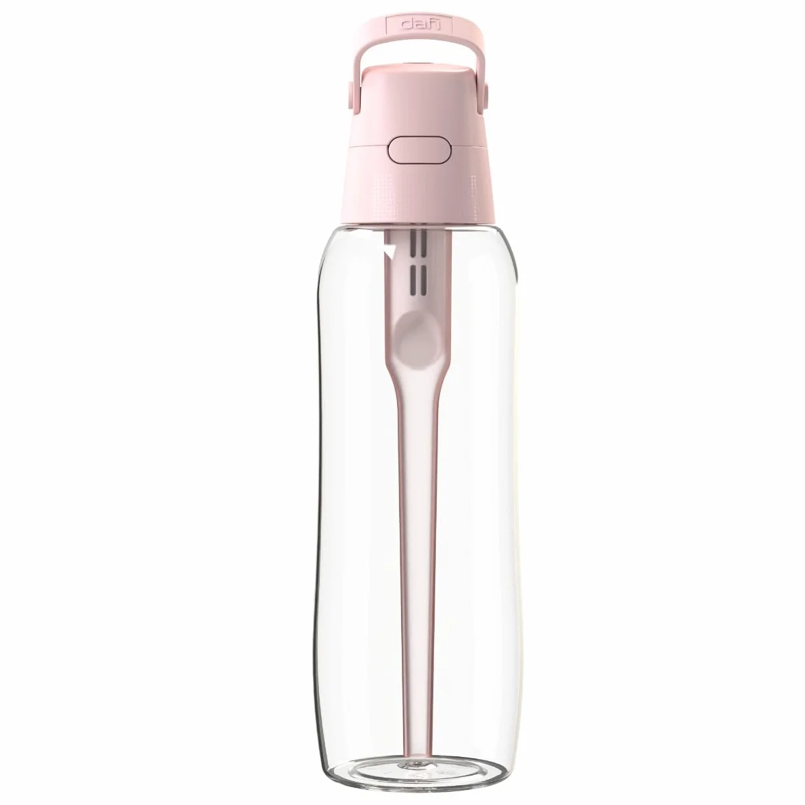 DAFI Butelka filtrująca Solid 1 l Baby Pink z 4 filtrami węglowymi, Tritan, Bez BPA