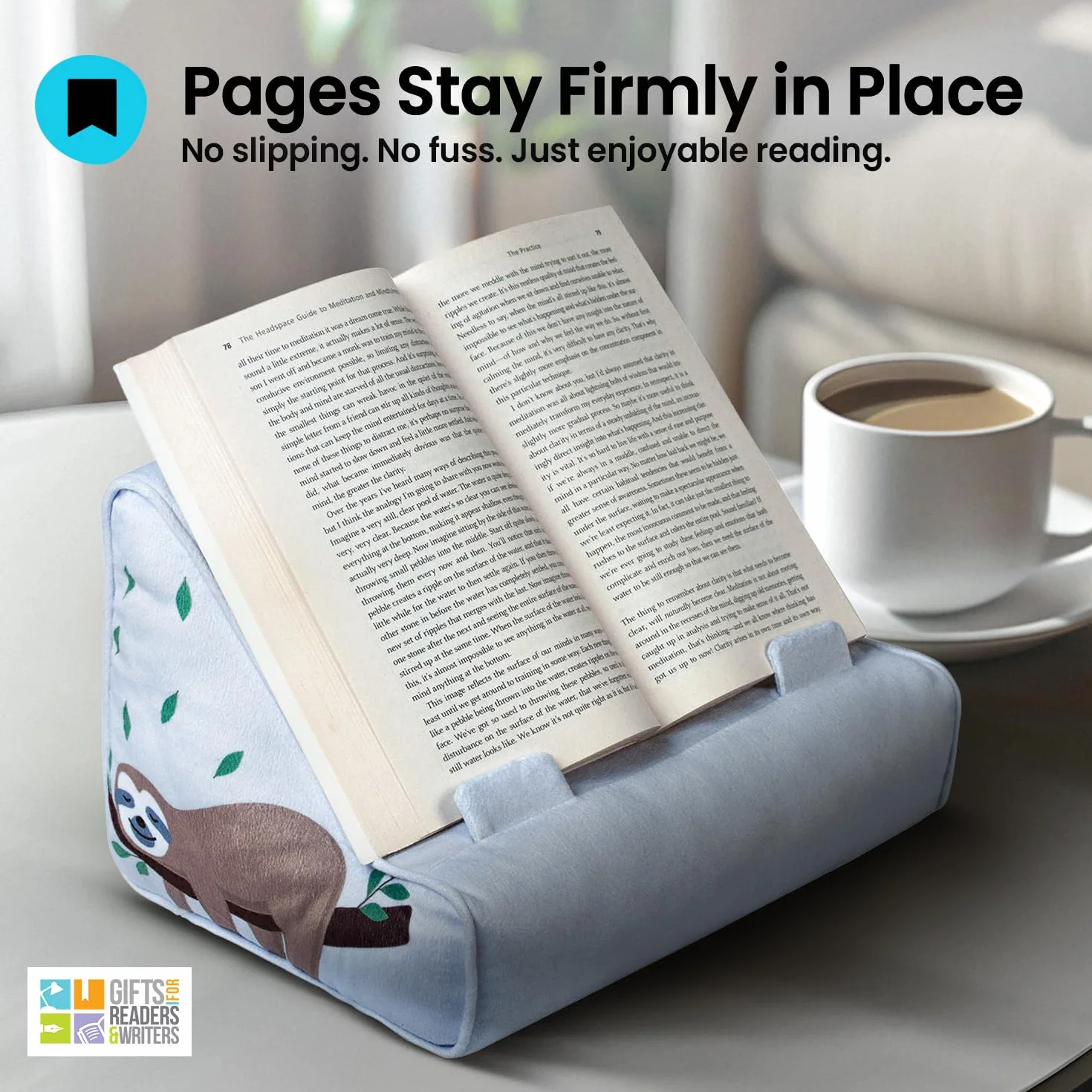 Book Couch iPad Stand | Tablet Stand | Book Holder| Reading Pillow | Reading in Bed at Home | Tablet Lap Rest Cushion | Fun Novelty Gift Idea for Readers, Book Lovers | Phones and eReaders