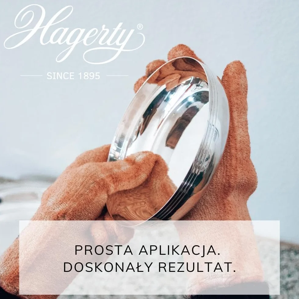 Hagerty Silver Gloves Rękawiczki do czyszczenia srebra z ochroną przed nalotem 1 para I Impregnowane rękawiczki do polerowania z bawełny I Praktyczne rękawiczki do srebra do czyszczenia srebra