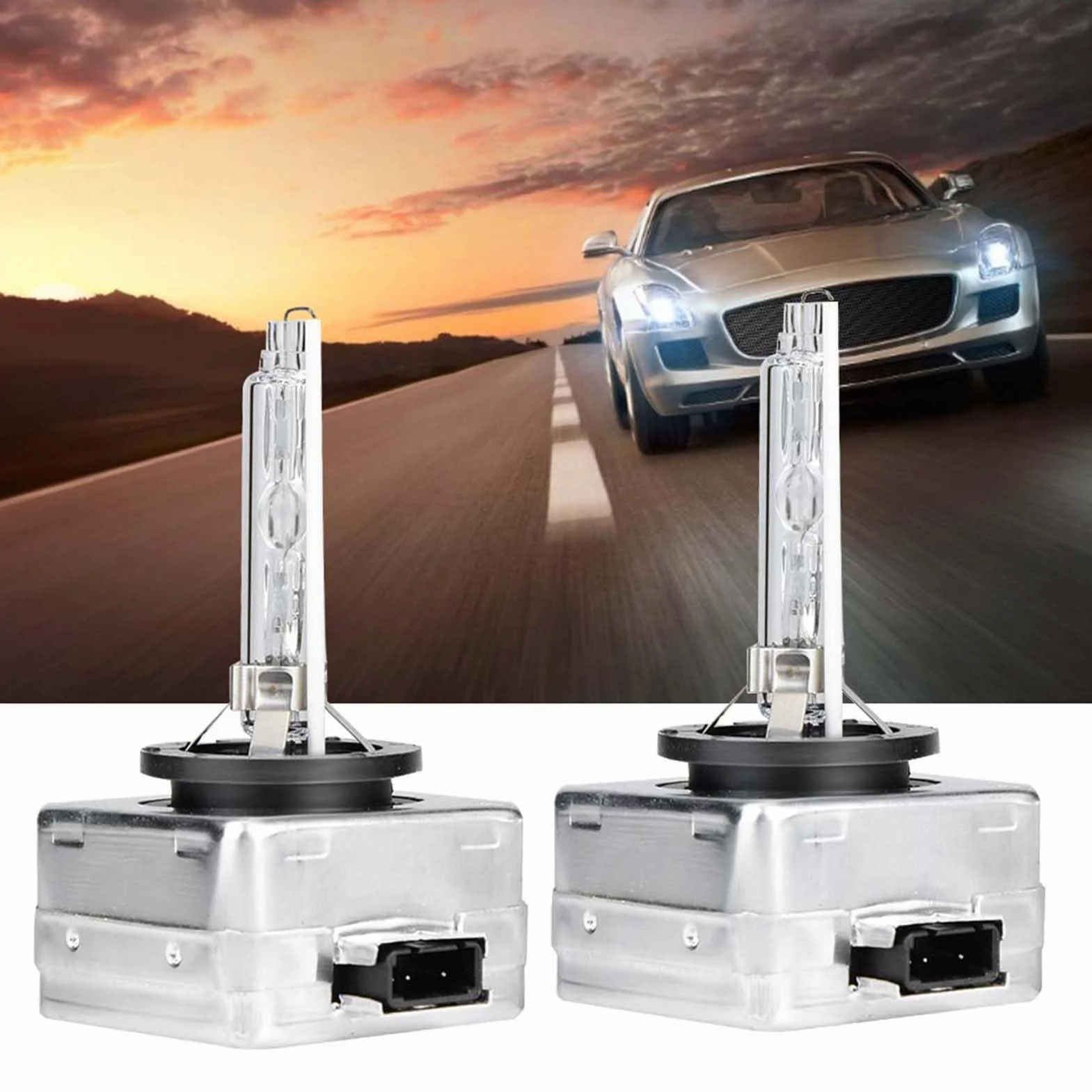 Tyenaza 2PCS D1S Xenon Reflight żarbówki, D1S 6000K 35W samochodów przednie reflektor ksenonowy żarówki zamienne