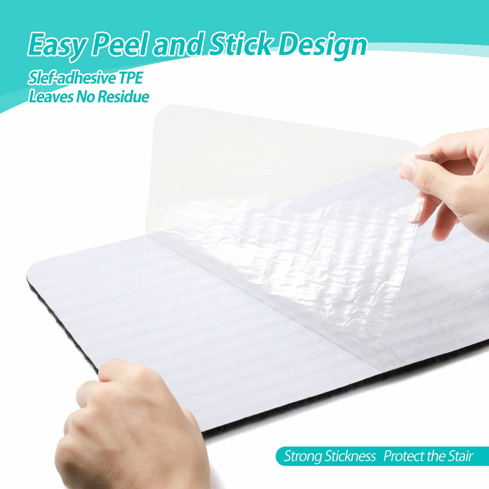Maty na schody, 76 cm x 20 cm (15 sztuk), antypoślizgowe stopnie na drewniane schody, ochrona schodów, dywan do wewnątrz, dla dzieci, osób starszych i psów, szare