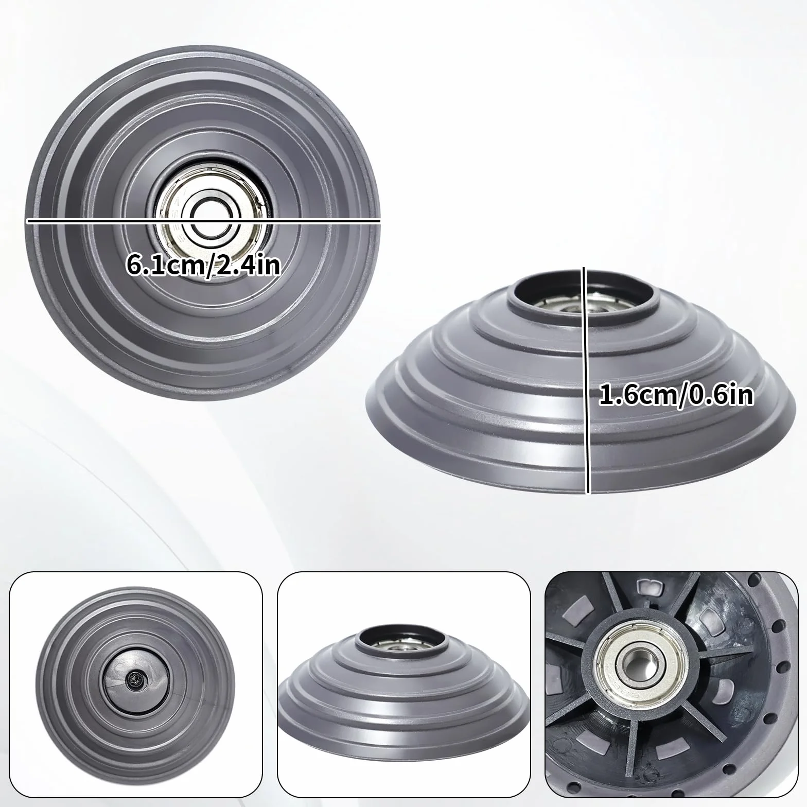 Kiim Sin Części zamienne kół V-Ball do Dyson V11, V15, SV14, SV15, SV16, SV22, akcesoria do głowicy czyszczenia napędu bezpośredniego 100 W, 2 koła kulowe + 2 śruby + 2 śruby mocujące