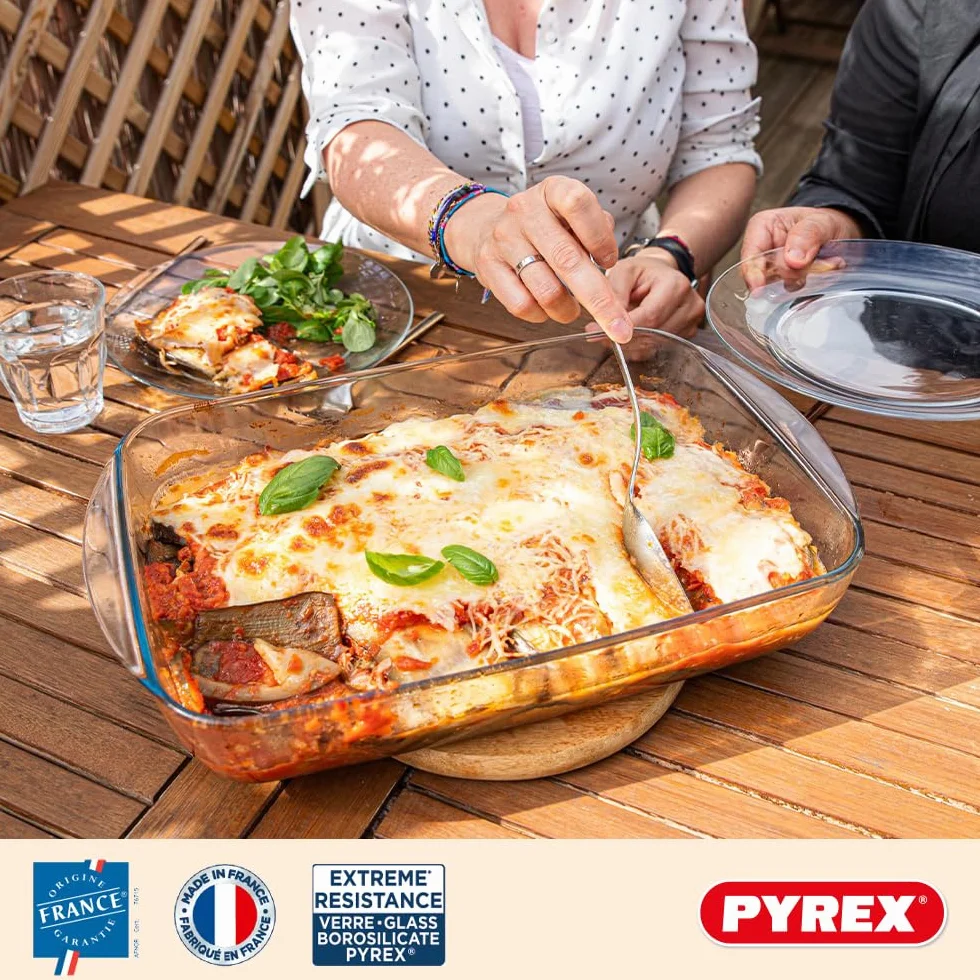 Pyrex® Essentials prostokątne szklane naczynia lasagne (35 x 23 cm, 40 x 27 cm)