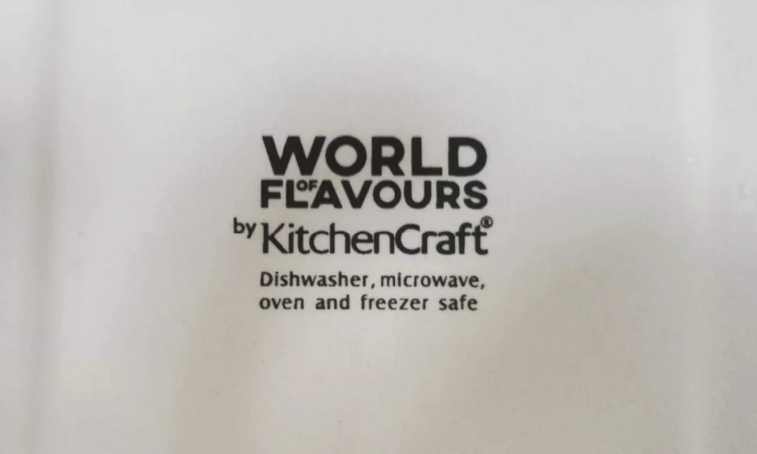 KitchenCraft Naczynie do Lasagne World of Flavours, Kamionka, 33 × 23 cm – Kolor Biały