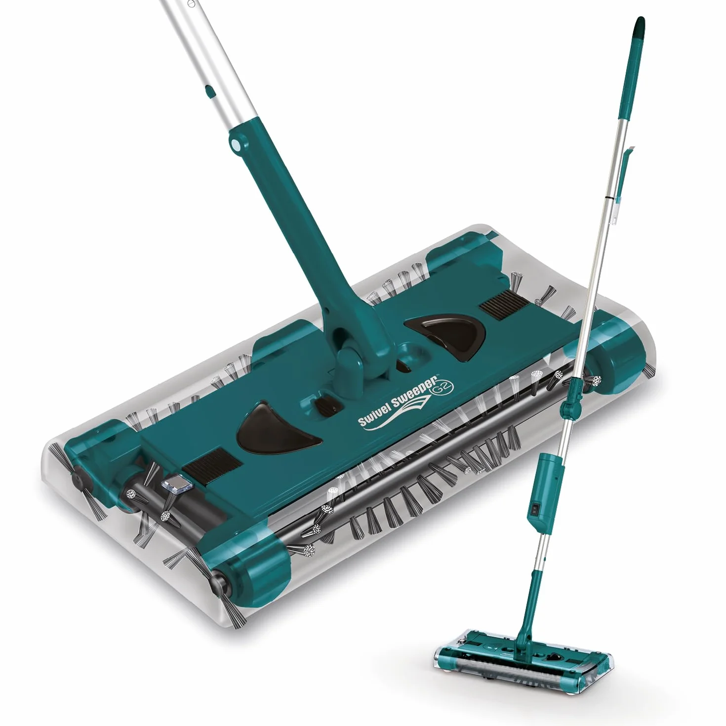 Swivel Sweeper akumulatorowa miotła bezprzewodowa mop podłogowy z przegubem zginanym obrotem 360°