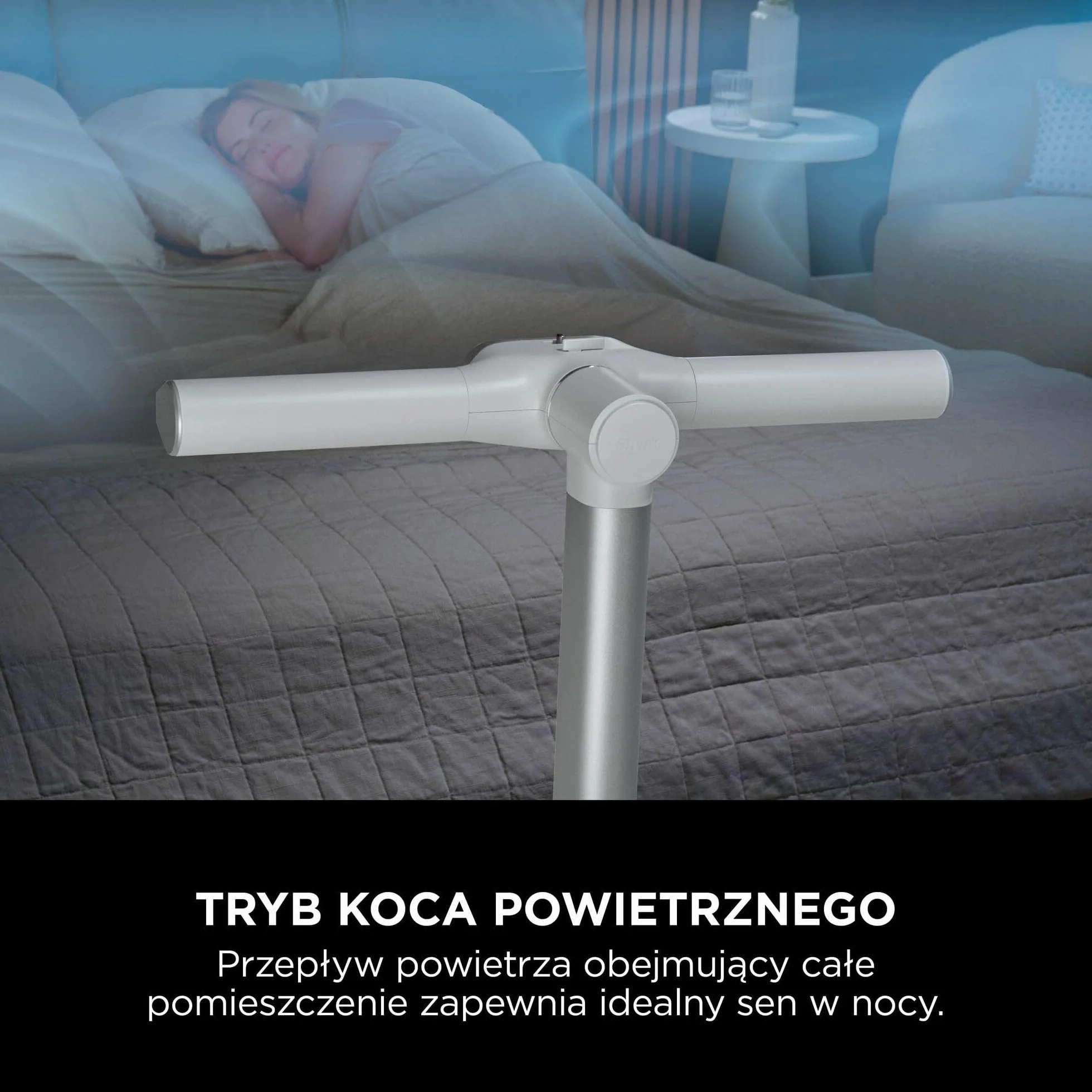 Shark TurboBlade Cool + termowentylator, podwójny wentylator i nagrzewnica, z pilotem zdalnego sterowania, perłowy, TH200EUWH