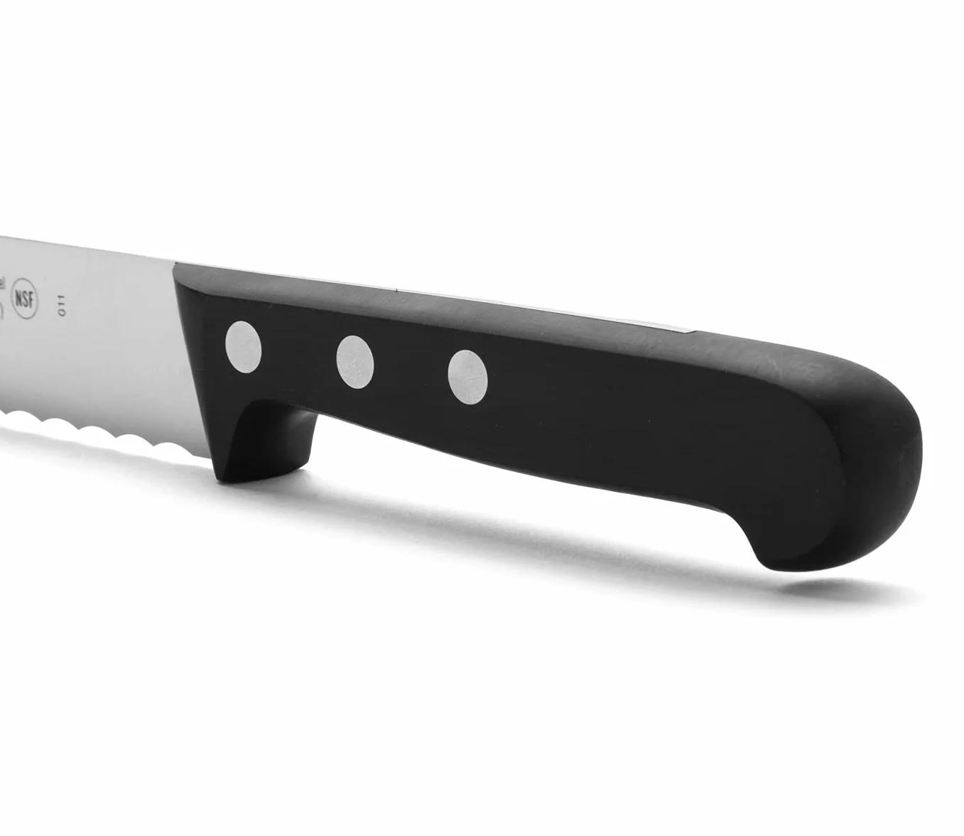 Arcos Nóż do chleba 20 cm Nitrum ze stali nierdzewnej i ostrze 200 mm, uzyskaj dużą różnorodność cięć do jedzenia, idealny nóż do codziennego użytku domowego, seria uniwersalna, kolor czarny