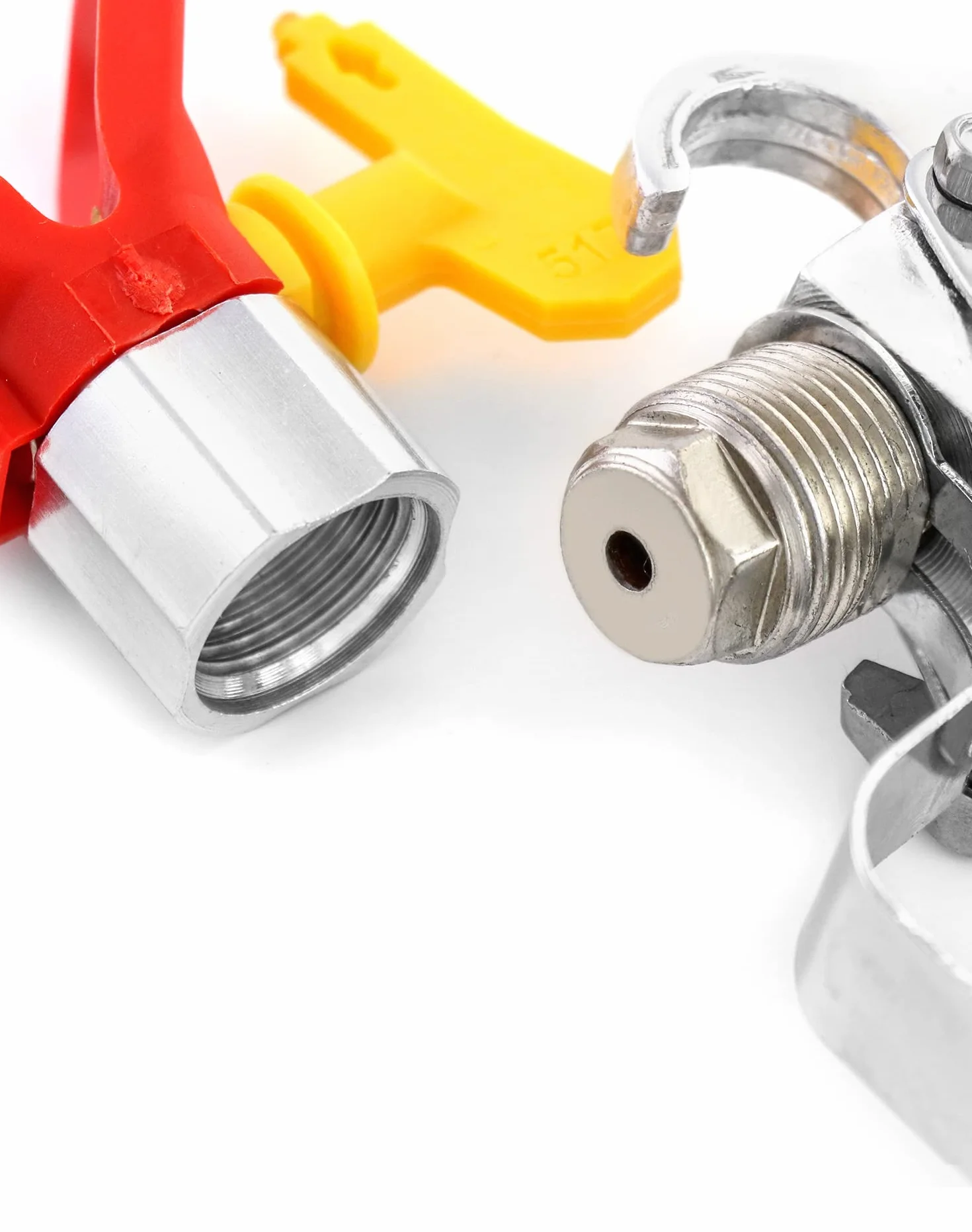 QWORK® Airless pistolet wysokociśnieniowy z gniazdem dyszy i dyszą 517 do systemu natryskiwania farby, 3600 PSI / 250 BAR