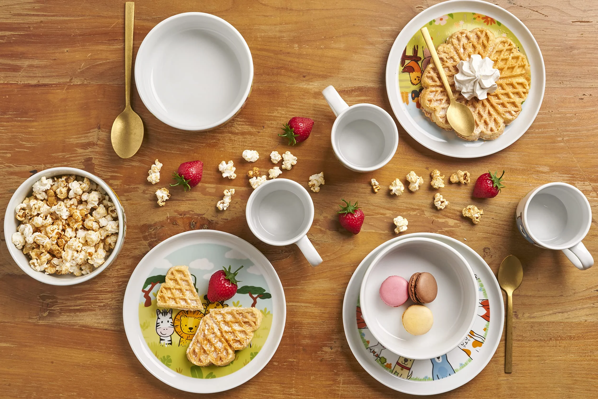 VAN WELL Zestaw naczyń dla dzieci porcelana 3-częściowy
