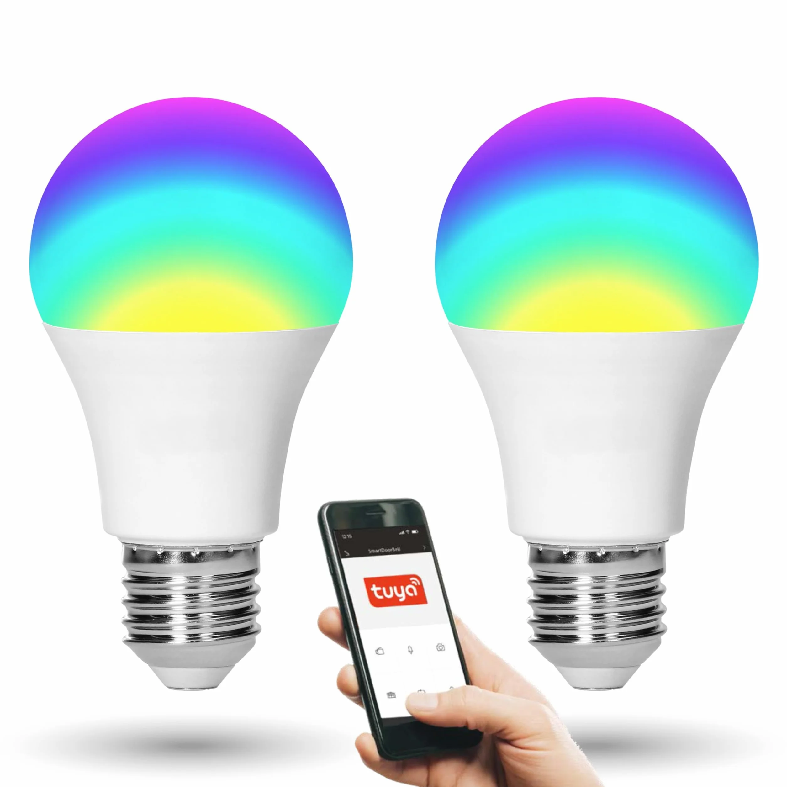 Tuya Smart LED RGB CCT żarówka E27, możliwość ściemniania