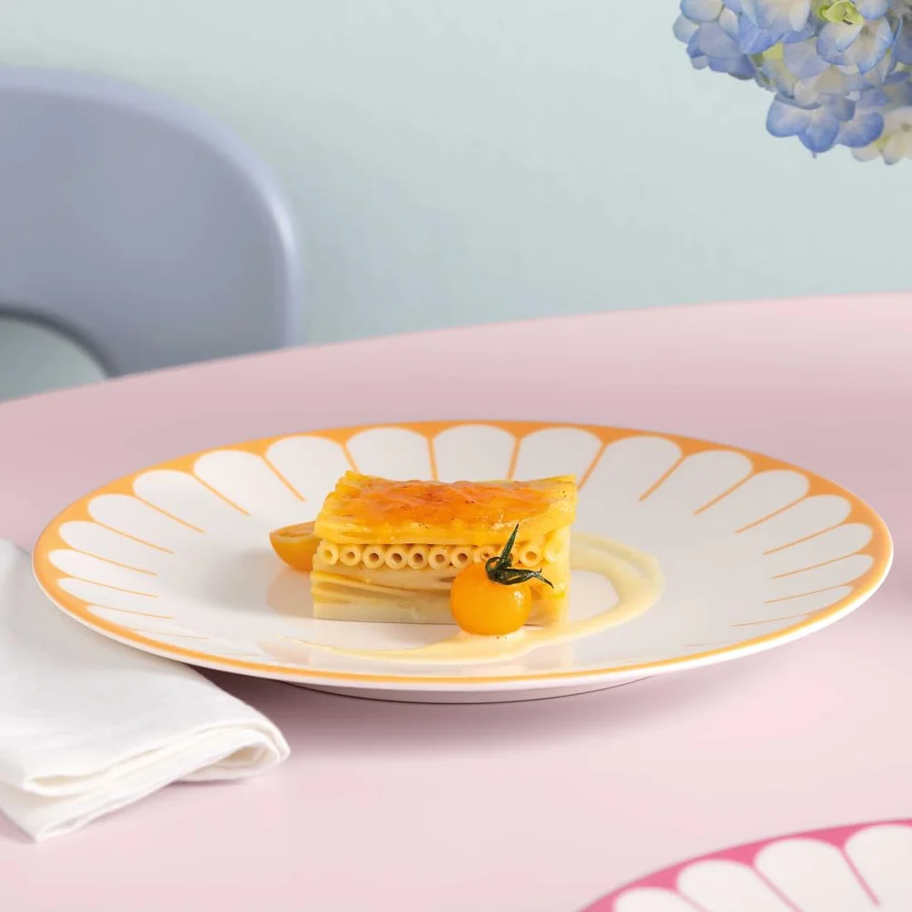 Villeroy & Boch Talerz obiadowy Fleur Soleil, żółty, nadaje się do mycia w zmywarce, nadaje się do kuchenki mikrofalowej, duży talerz, naczynia ceramiczne, możliwość układania w stos, pomarańczowy