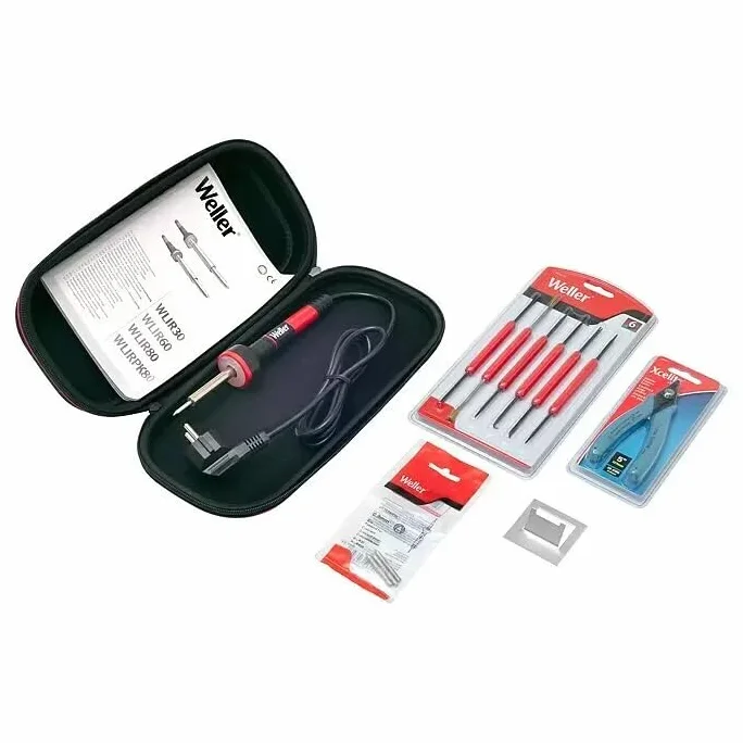 Weller Consumer WLPROESKEU1 zestaw do lutowania elektronicznego, z pierścieniem LED Halo, 12-częściowy