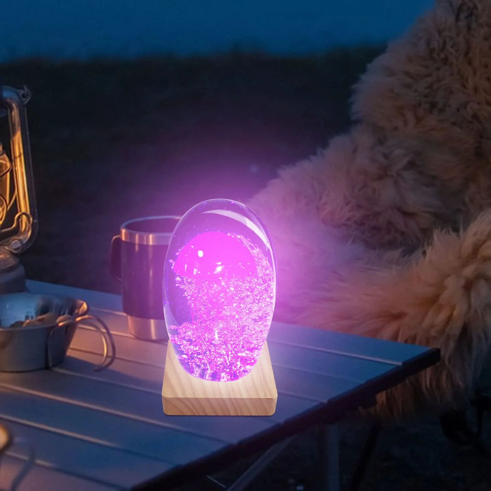 Podstawa wyświetlacza LED z pilotem 16 kolorów drewniana podświetlana stojak do szkła kryształowego 3D kwadratowy 8 cm