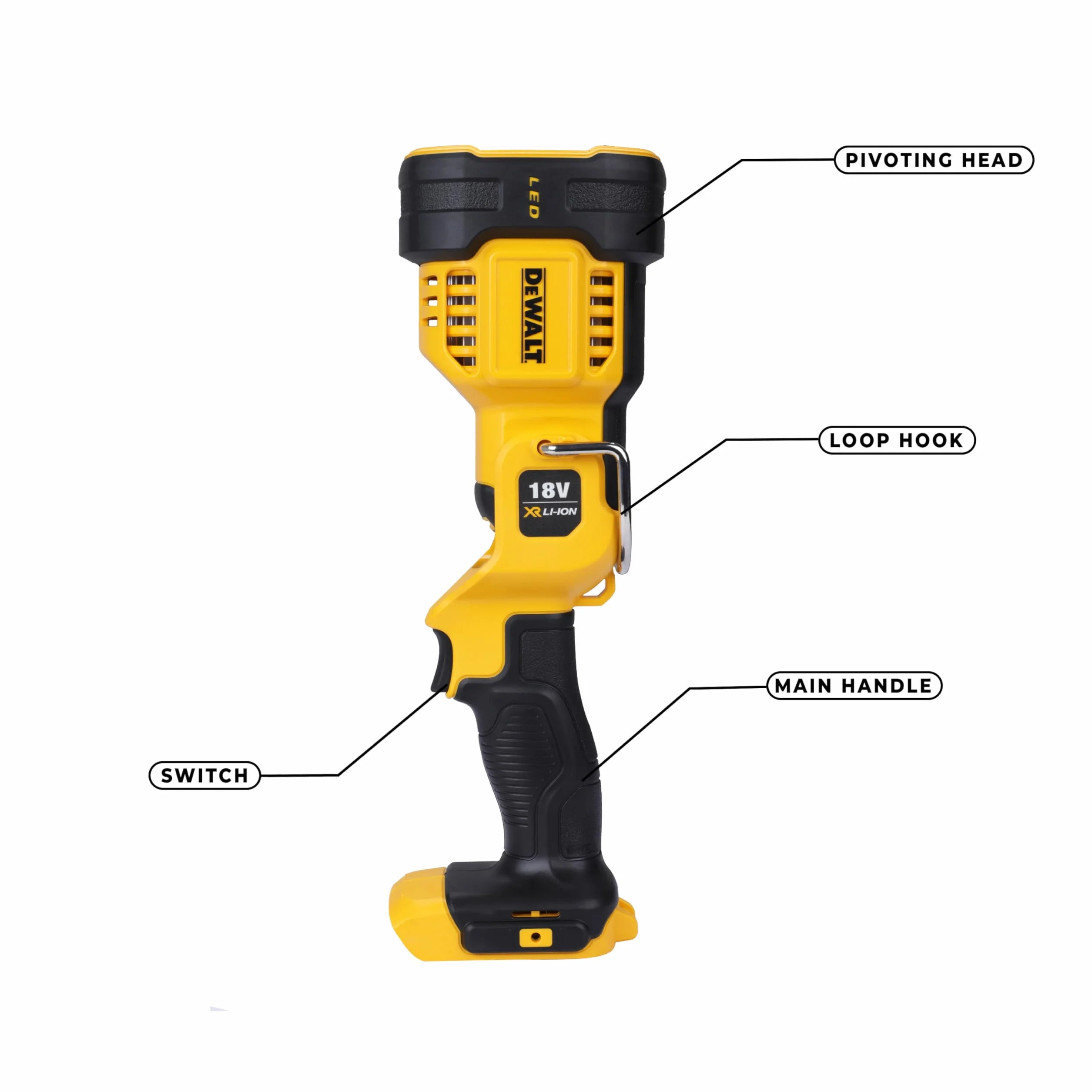 DEWALT Skuteczny Latarka luz led faro xr 18v 1.000 lúmenes bez ładowarka/akumulator dla profesjonalistów i majsterkowiczów do pracy profesjonalnej 18v
