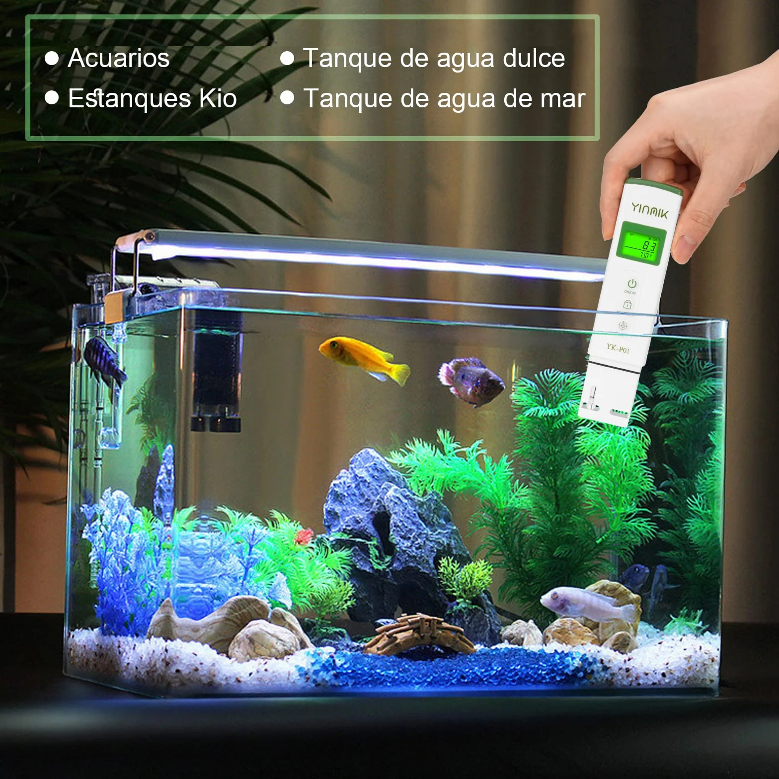 YINMIK Profesjonalny miernik pH i TDS 4 w 1 cyfrowy tester jakości wody z ATC